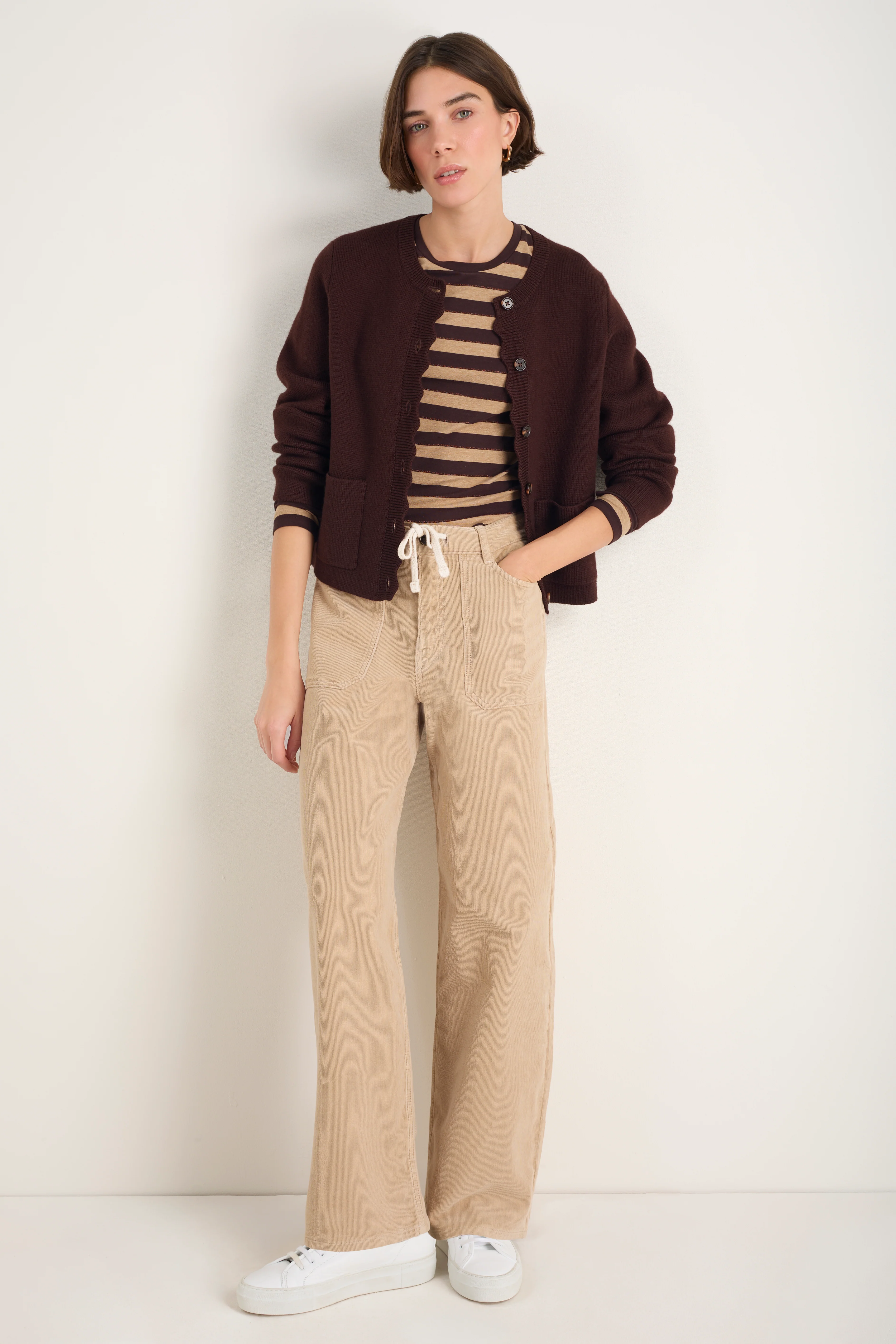 Fleurine Knitted Jacket - Cocoa - Image 4