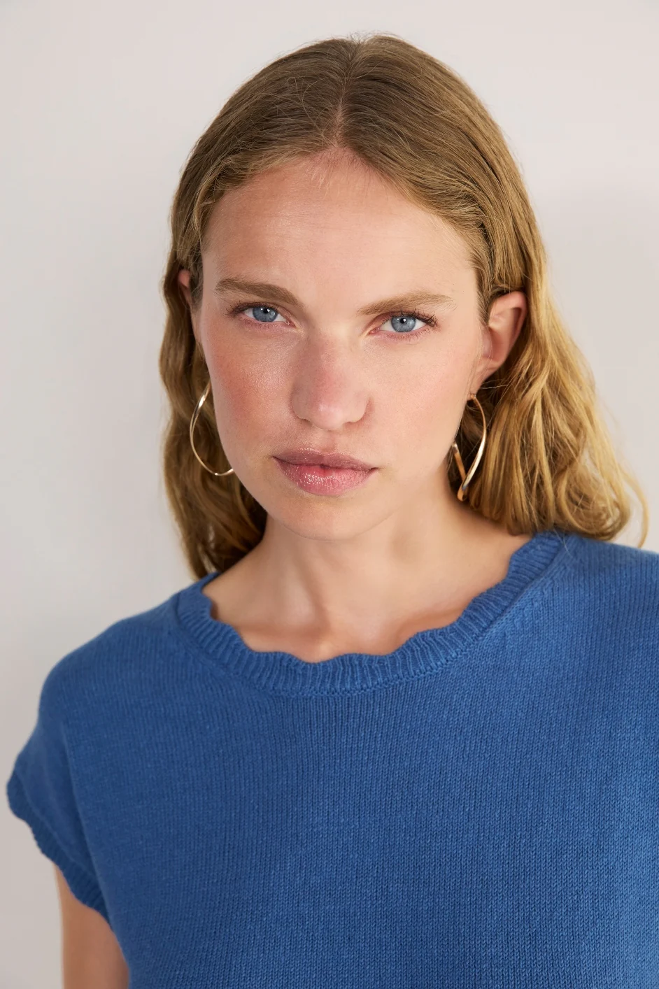 Fleurine Linen Cotton Tank - Coastal Blue - Image 4