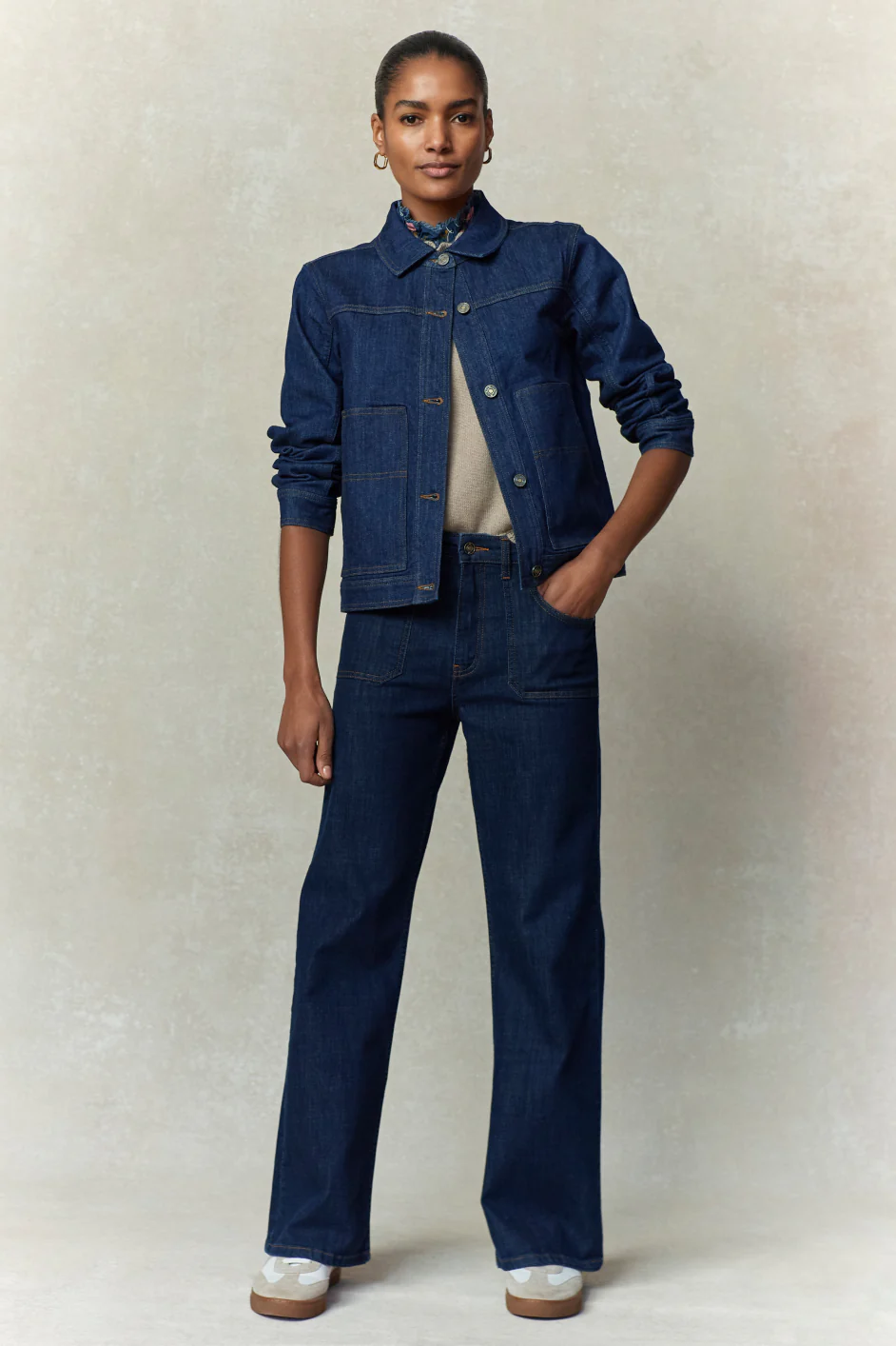 Flossie Carpenter Flare Jean - Rinse Wash - Image 5