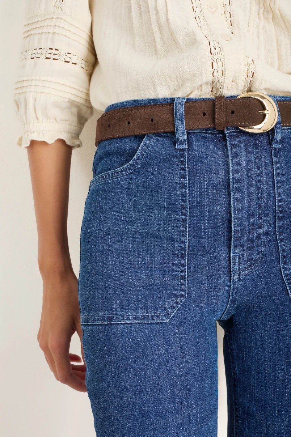 Flossie Flare Jean - Mid Wash - Image 2