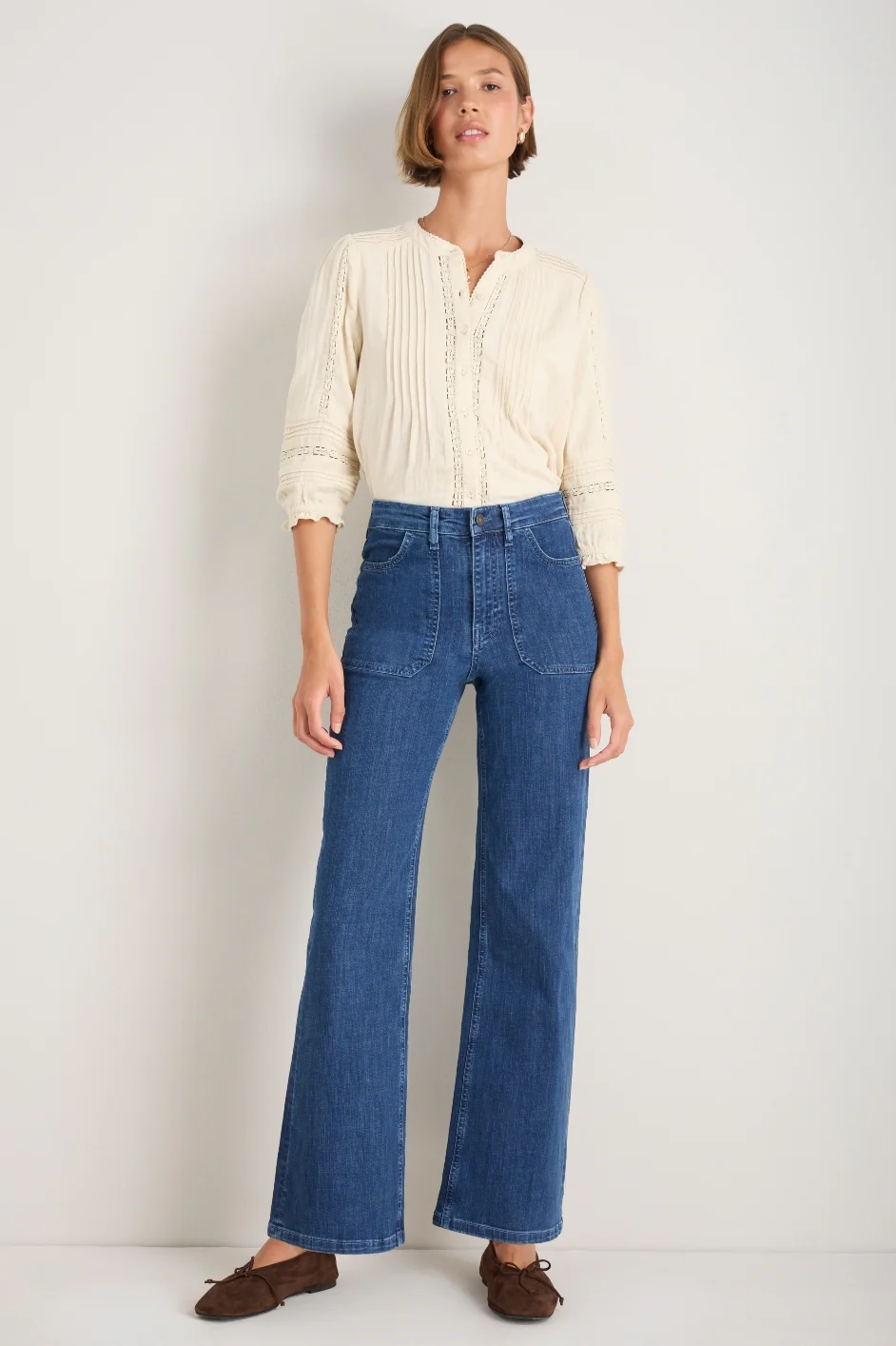 Flossie Flare Jean - Mid Wash - Image 3
