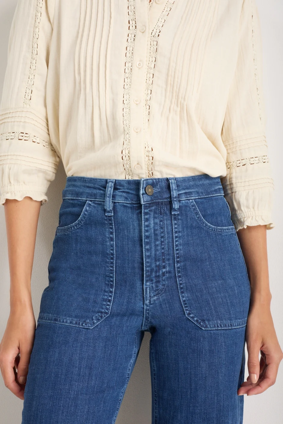 Flossie Flare Jean - Mid Wash - Image 4