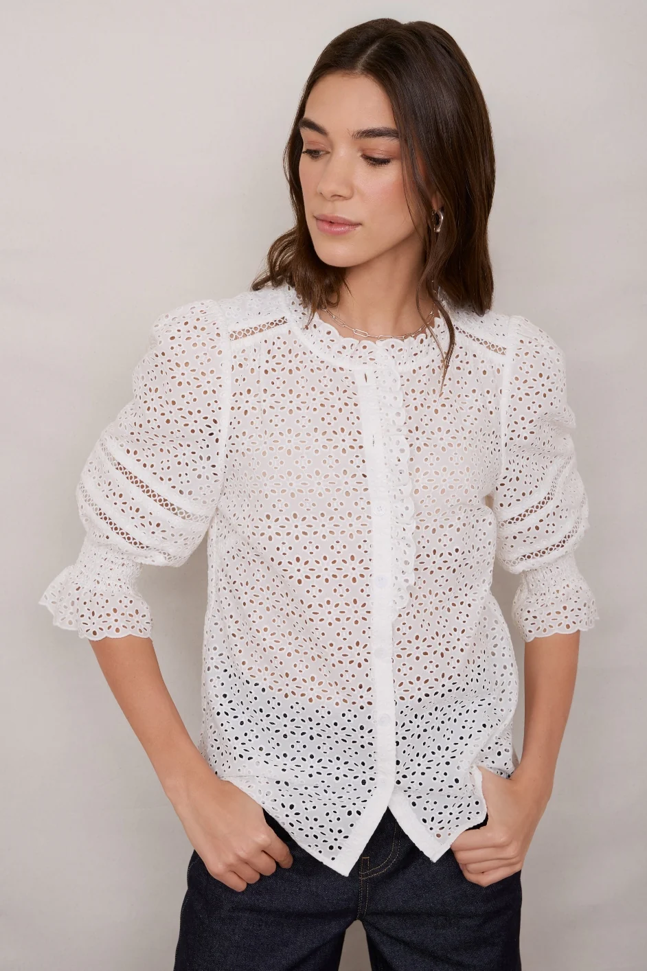 Frankie Blouse - Ivory Broderie - Image 2