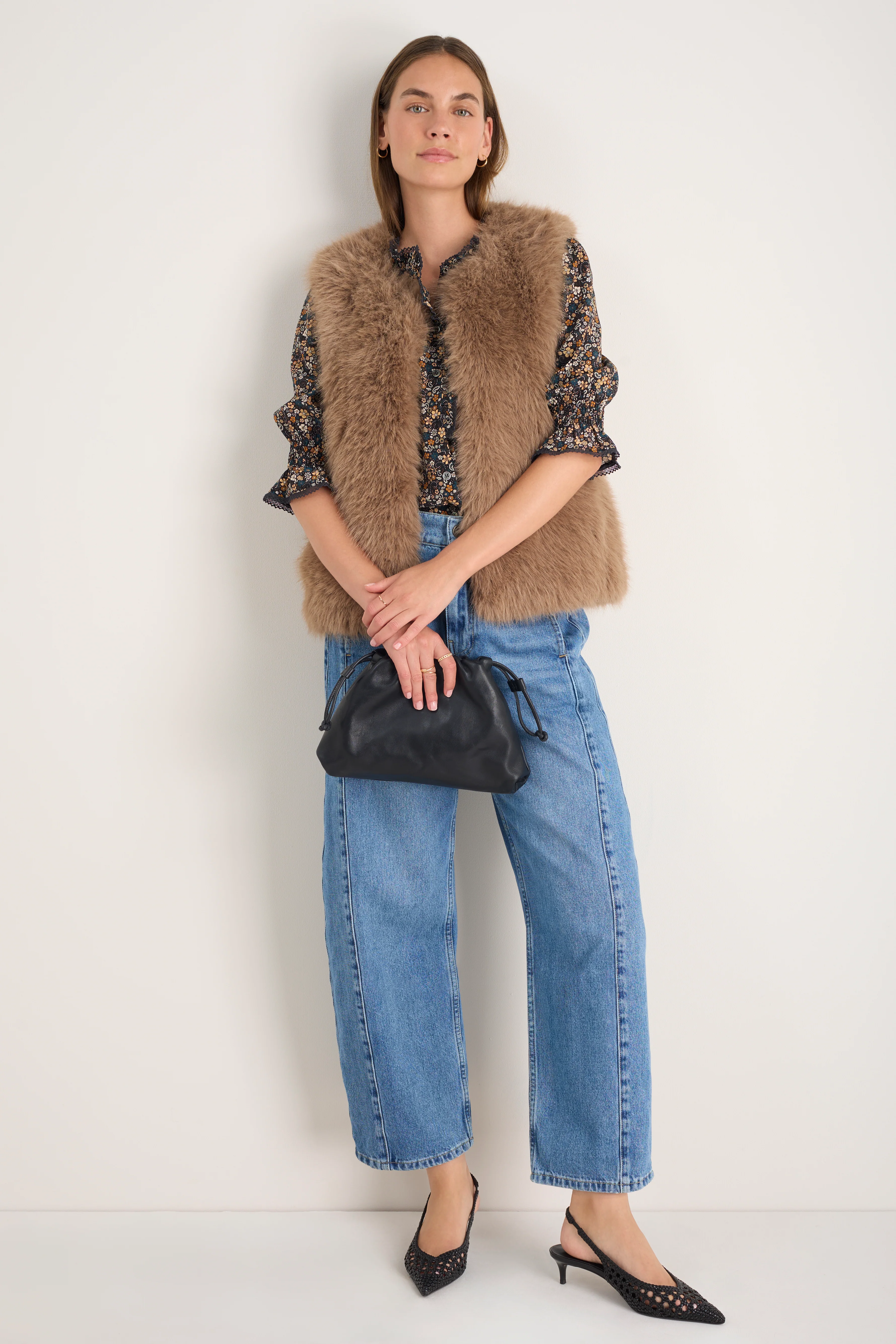 Frankie Silk Blouse - Retro Floral Scarf - Image 4