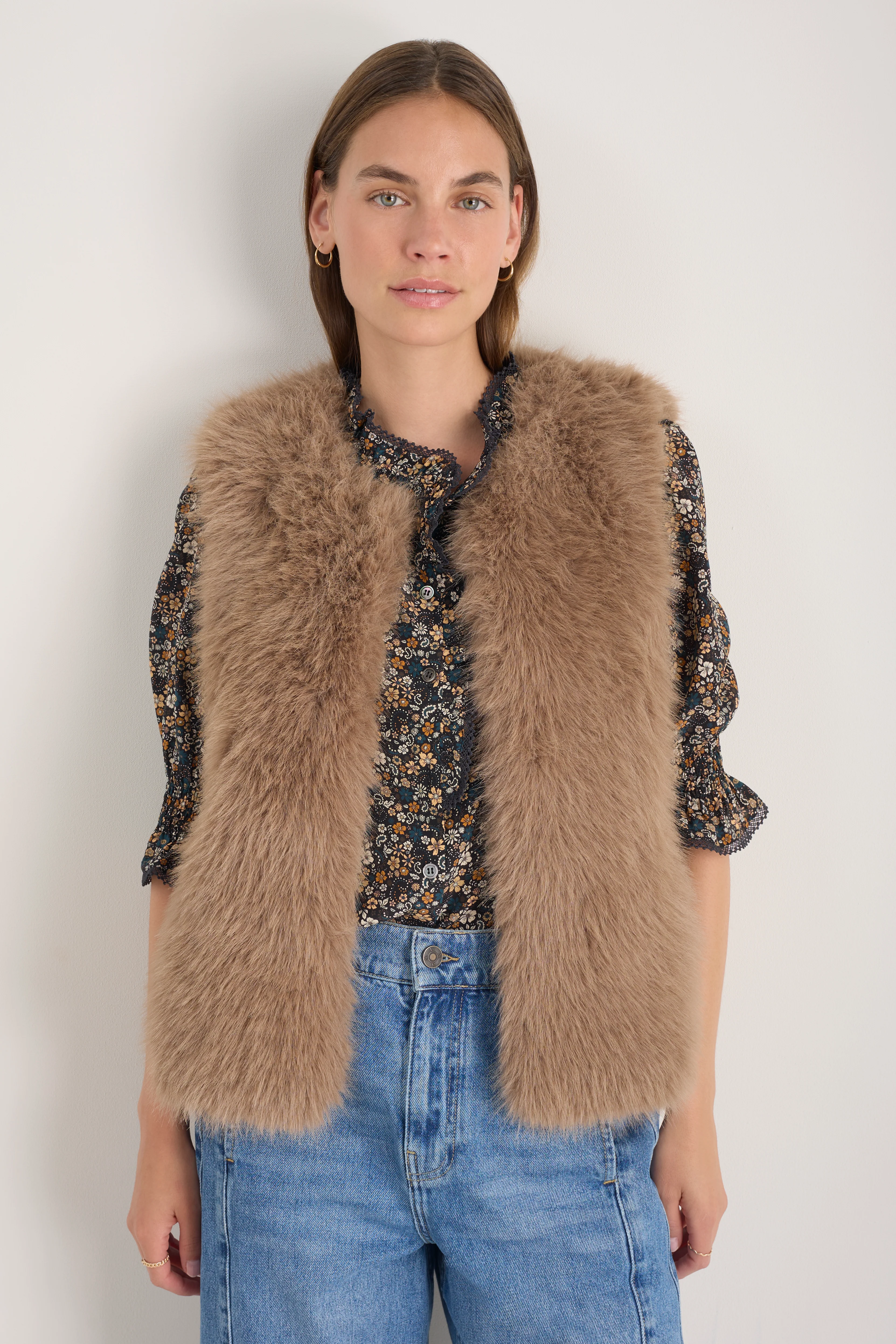 Frankie Silk Blouse - Retro Floral Scarf - Image 5
