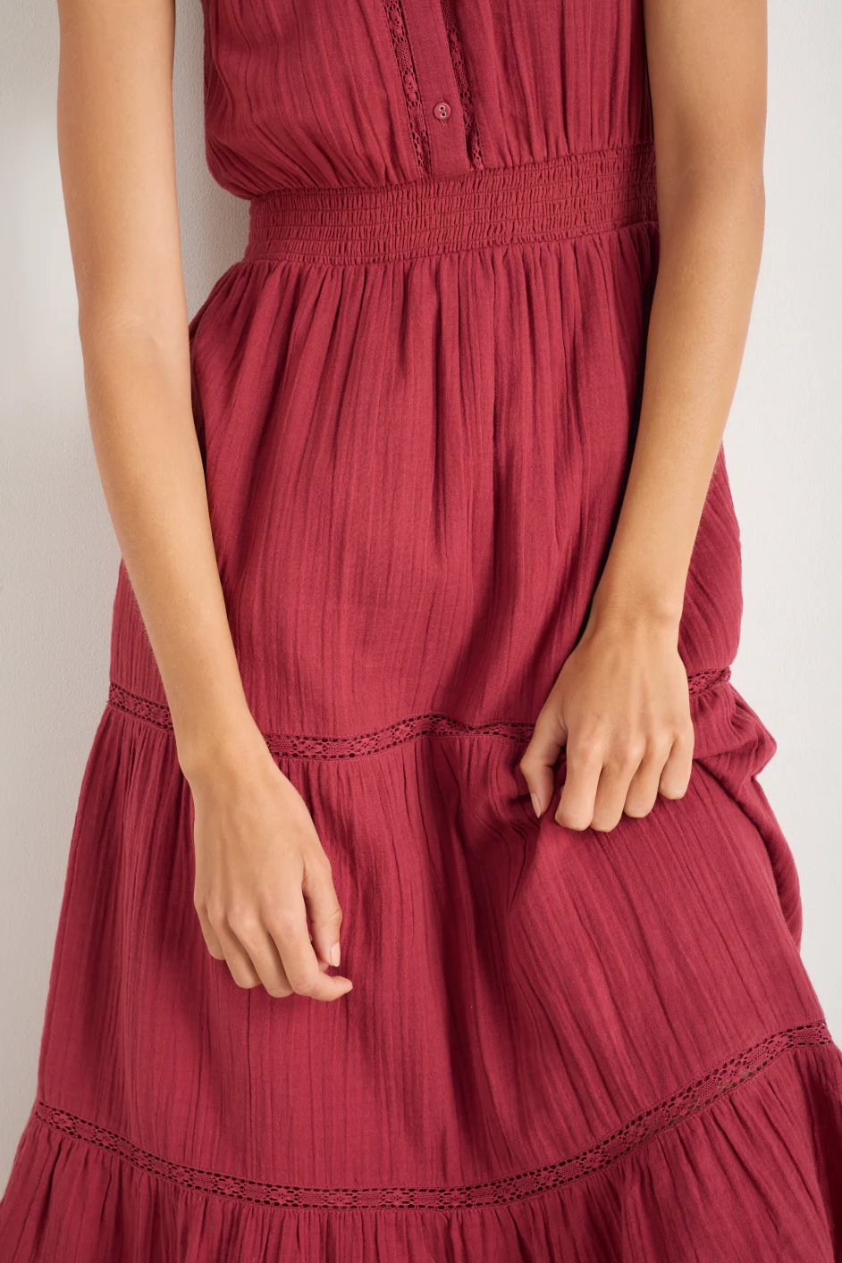 Jacinda Dress - Sangria Red - Image 3