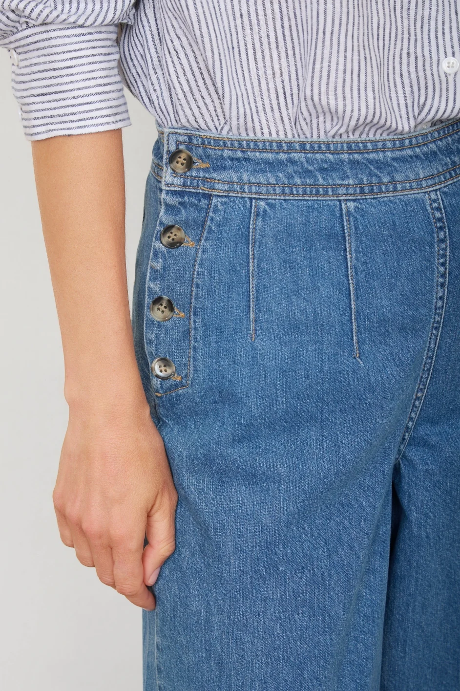 Jade Sailor Jean - Mid Wash - Image 4