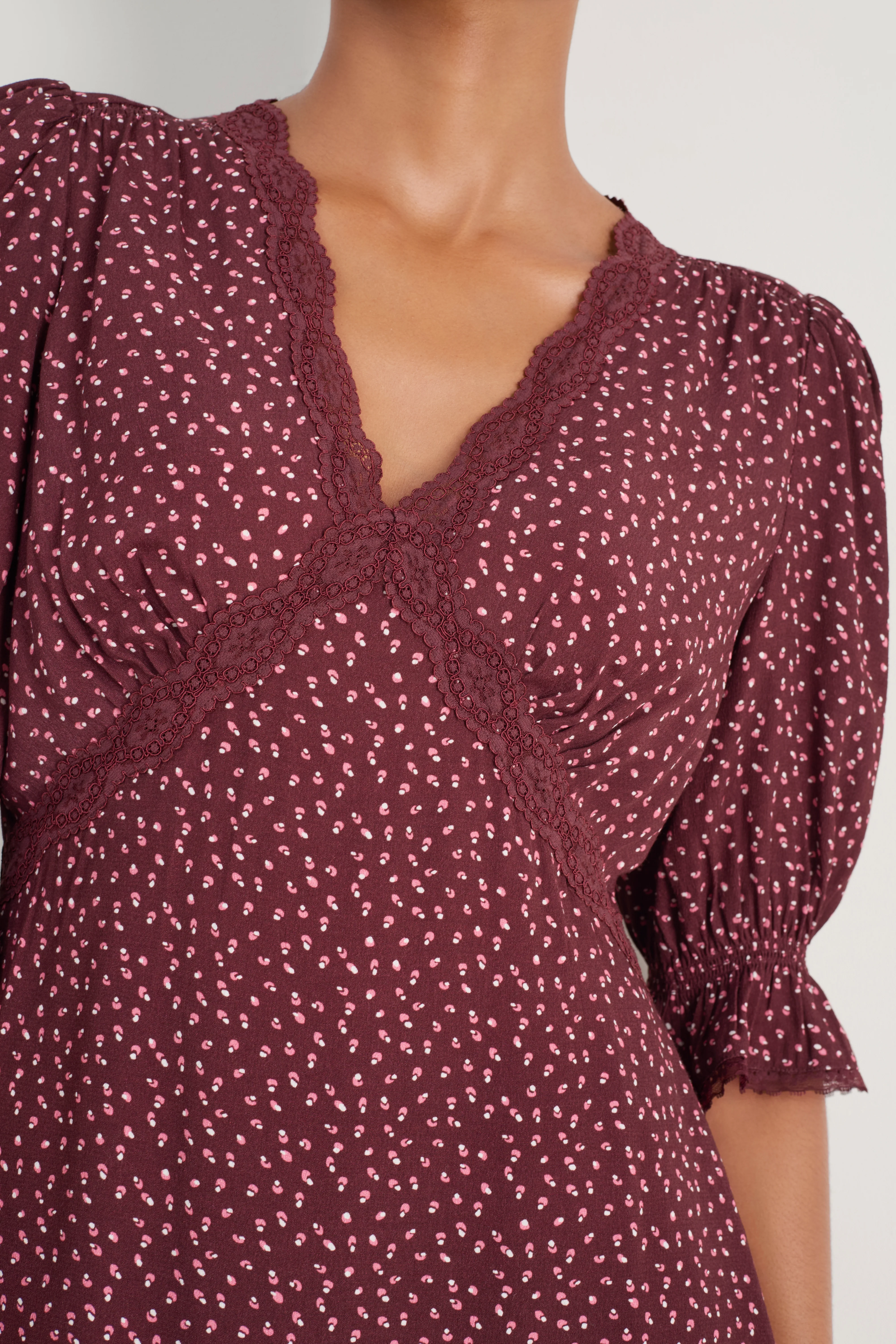 Jamie Dress - Merlot Seed Print - Image 2