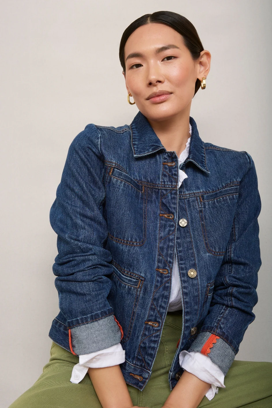 Karla Denim Jacket - Mid Wash - Image 4