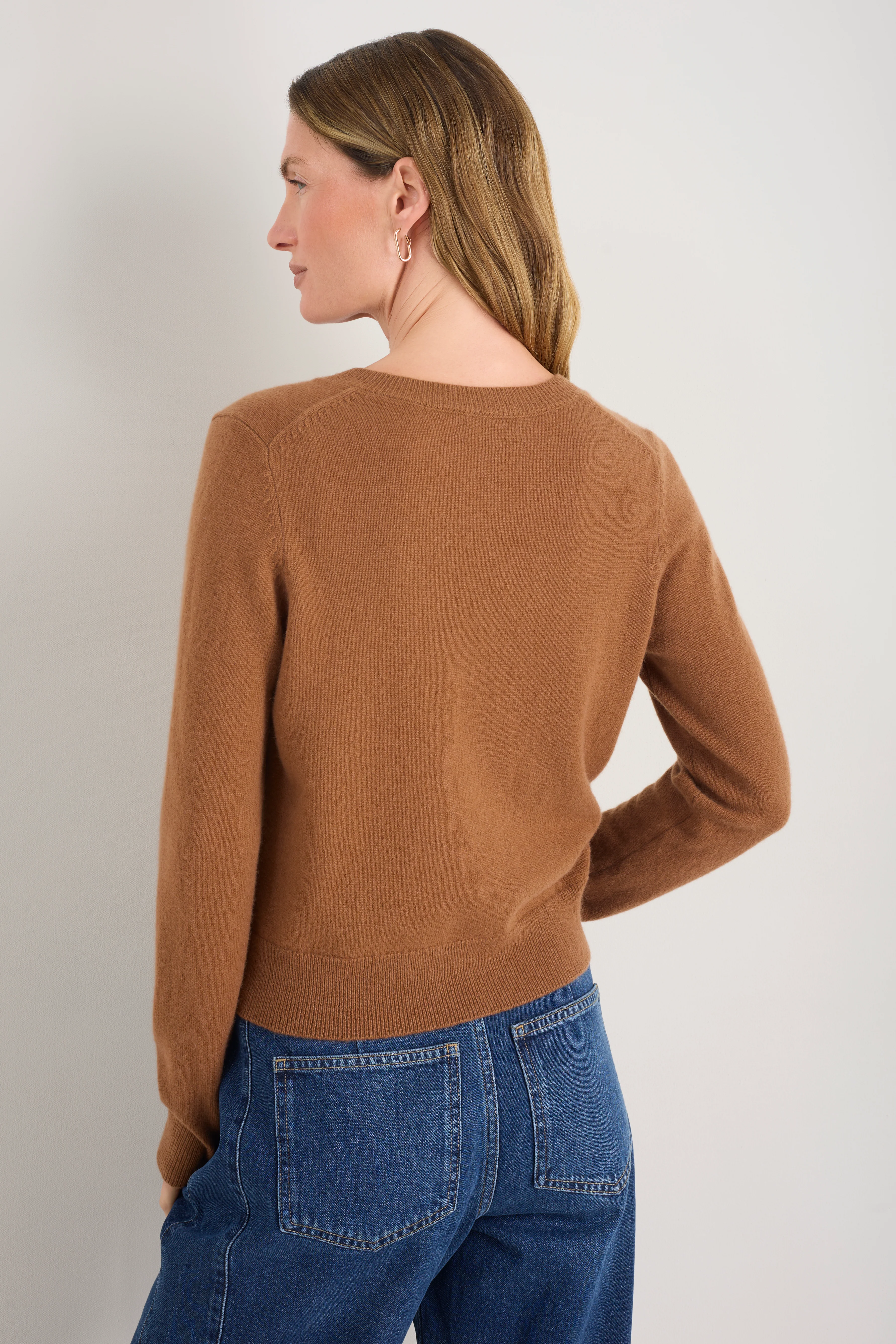 Katie Cashmere Cardigan - Toffee - Image 4