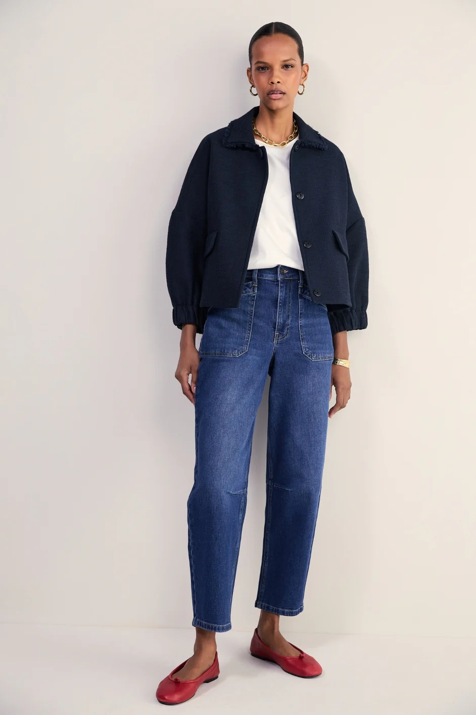 Kaya Cargo Barrel Jean - Mid Wash - Image 3