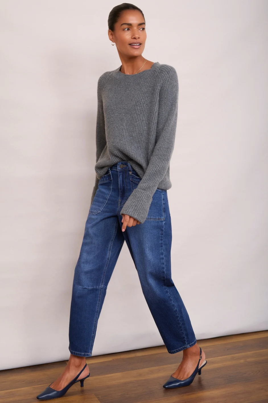 Kaya Cargo Barrel Jean - Mid Wash - Image 7