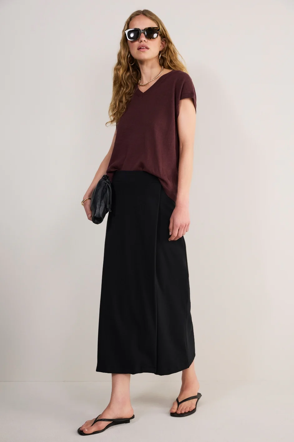 Kayla Jersey Skirt - Black - Image 5