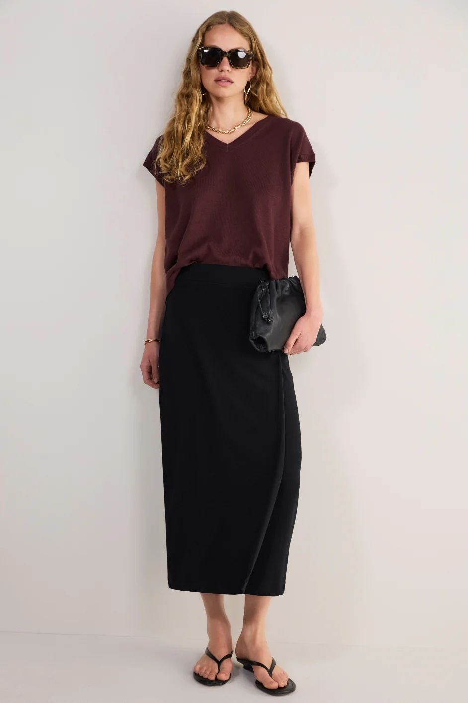 Kayla Jersey Skirt - Black - Image 6