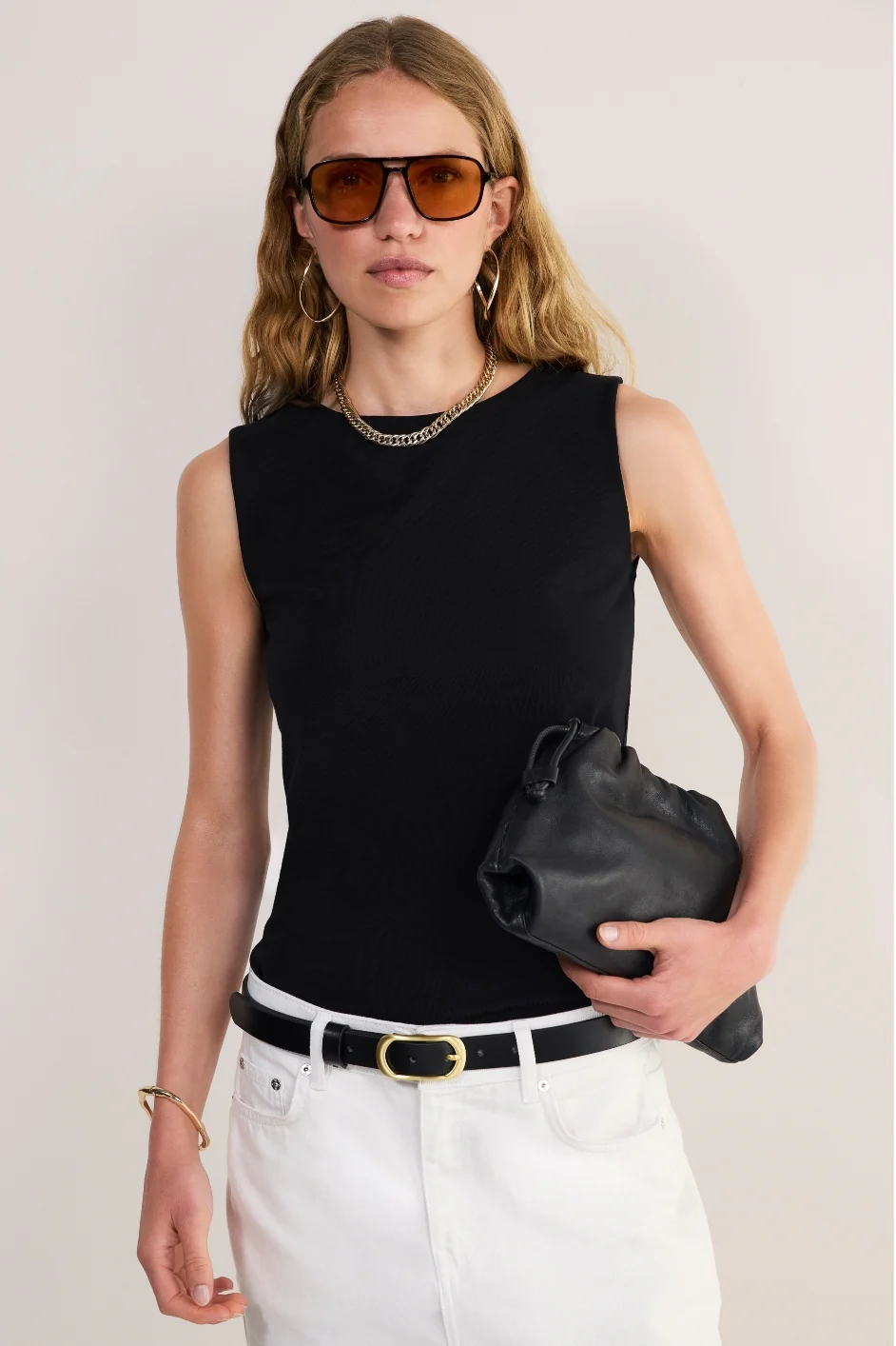 Kayla Jersey Top - Black