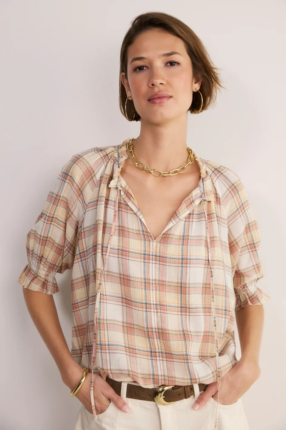 Keeley Blouse - Multi Check