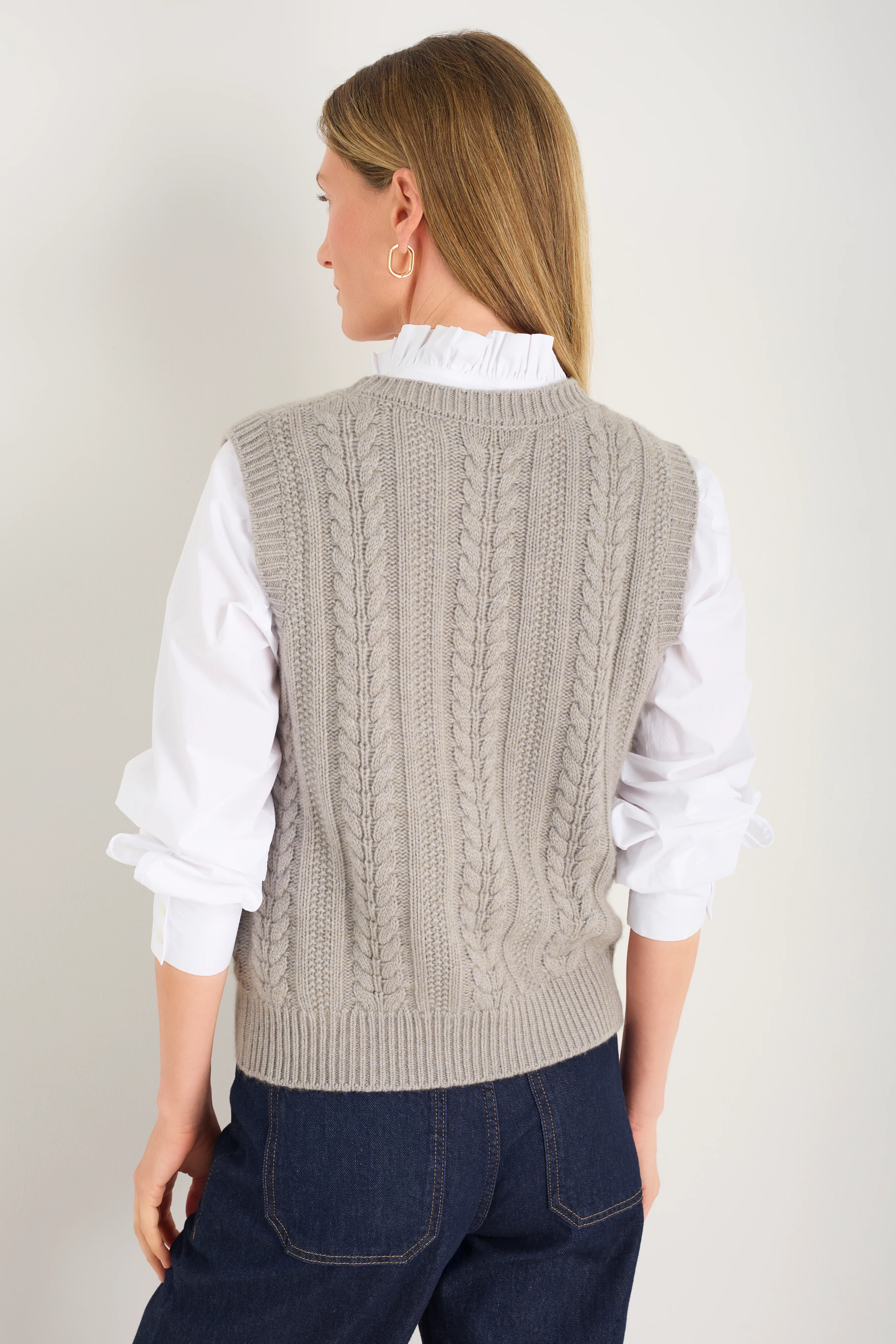 Layla Cable Tank - Taupe - Image 4