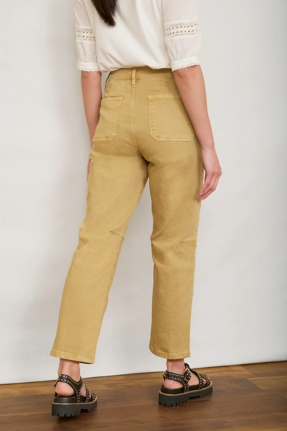 Leonie Straight Leg Jean - Sand - Image 3