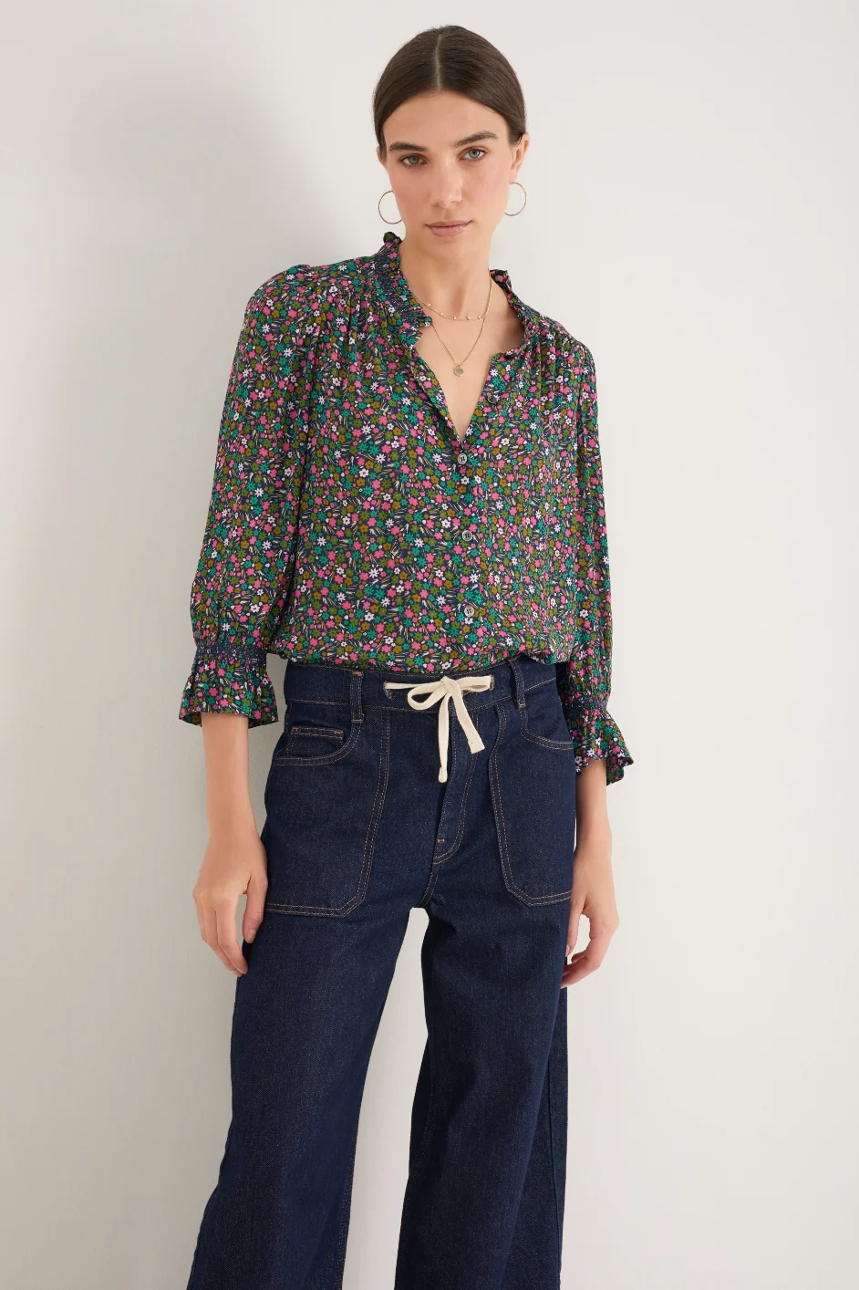 Lexi Blouse - Midnight Ditsy Floral - Image 2
