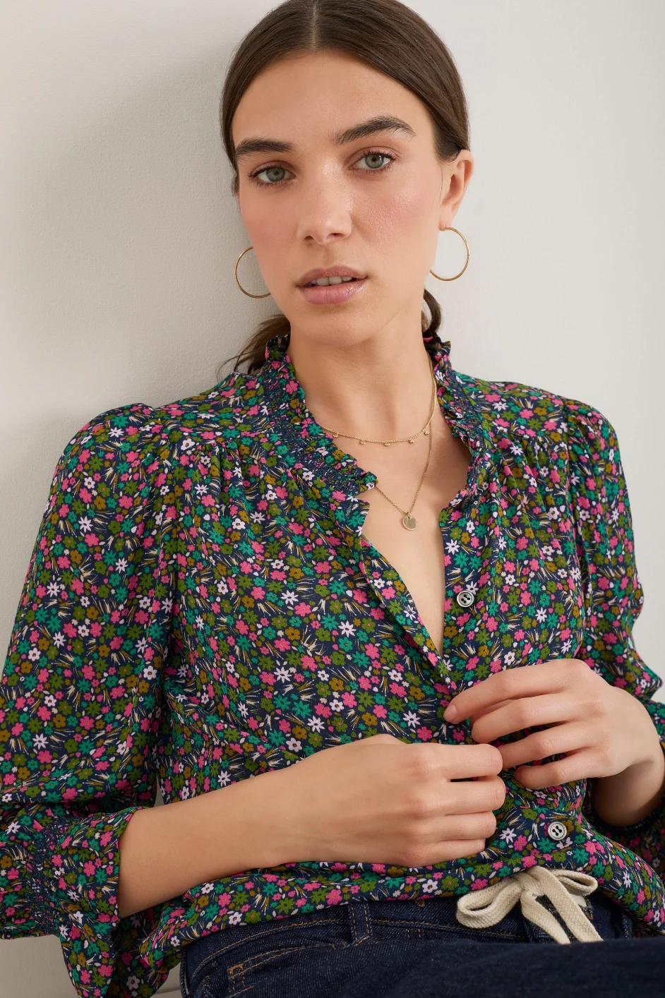Lexi Blouse - Midnight Ditsy Floral - Image 3