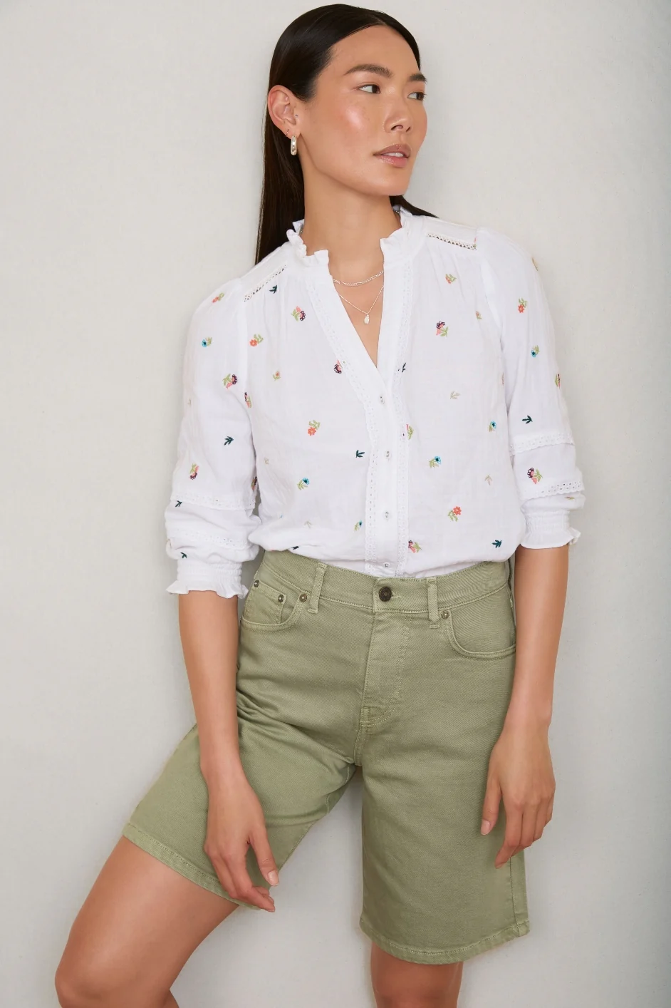 Lilia Bermuda Short - Sage Green - Image 7