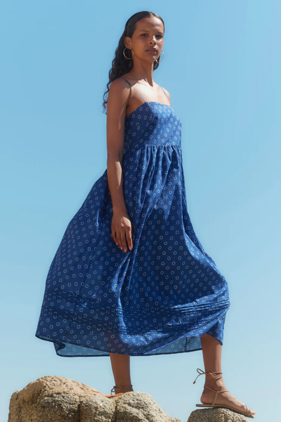 Maddison Dress - Soft Cobalt Shibori - Image 2