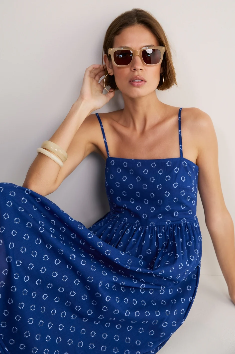 Maddison Dress - Soft Cobalt Shibori - Image 7