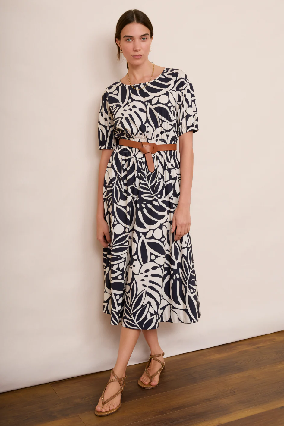 Madeleine Dress - Midnight/Ecru - Image 4