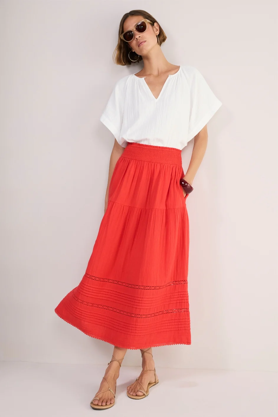 Margot Skirt - Coral - Image 4