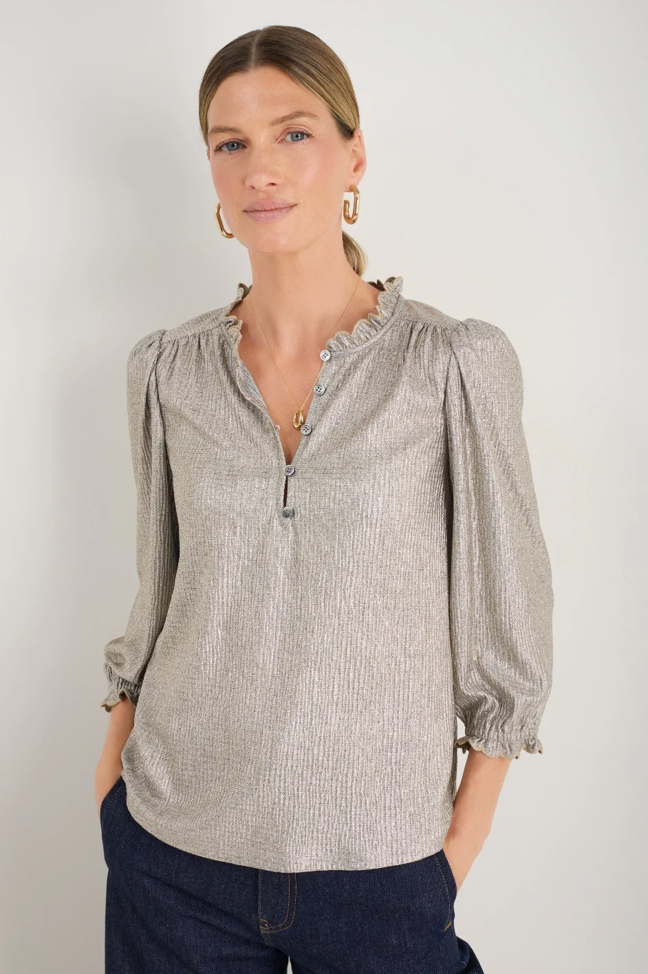 Mariam Top - Champagne Metallic - Image 3