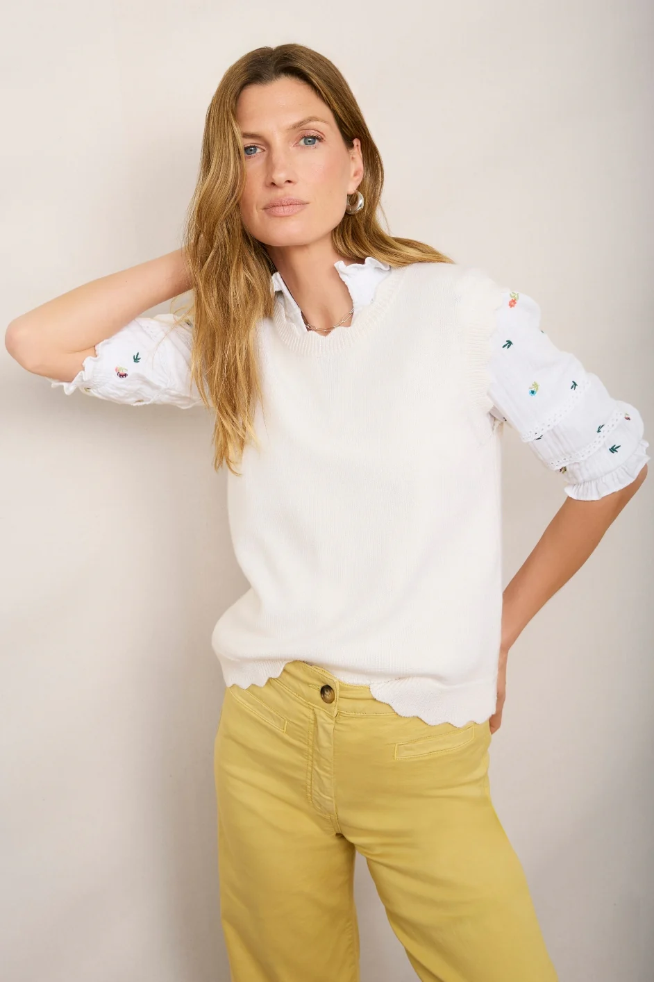 Marianne Chino Trouser - Buttermilk Yellow - Image 2