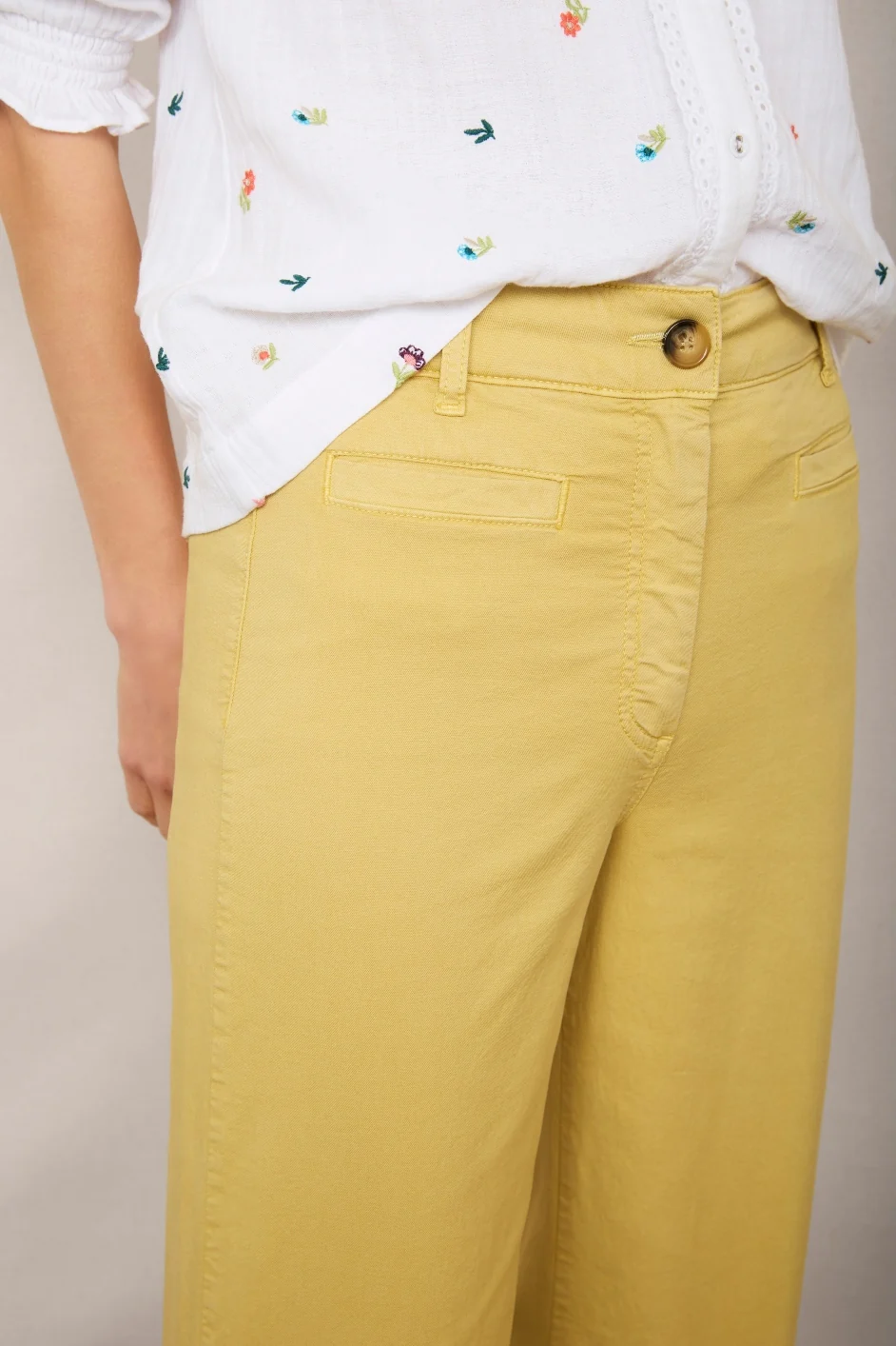 Marianne Chino Trouser - Buttermilk Yellow - Image 5