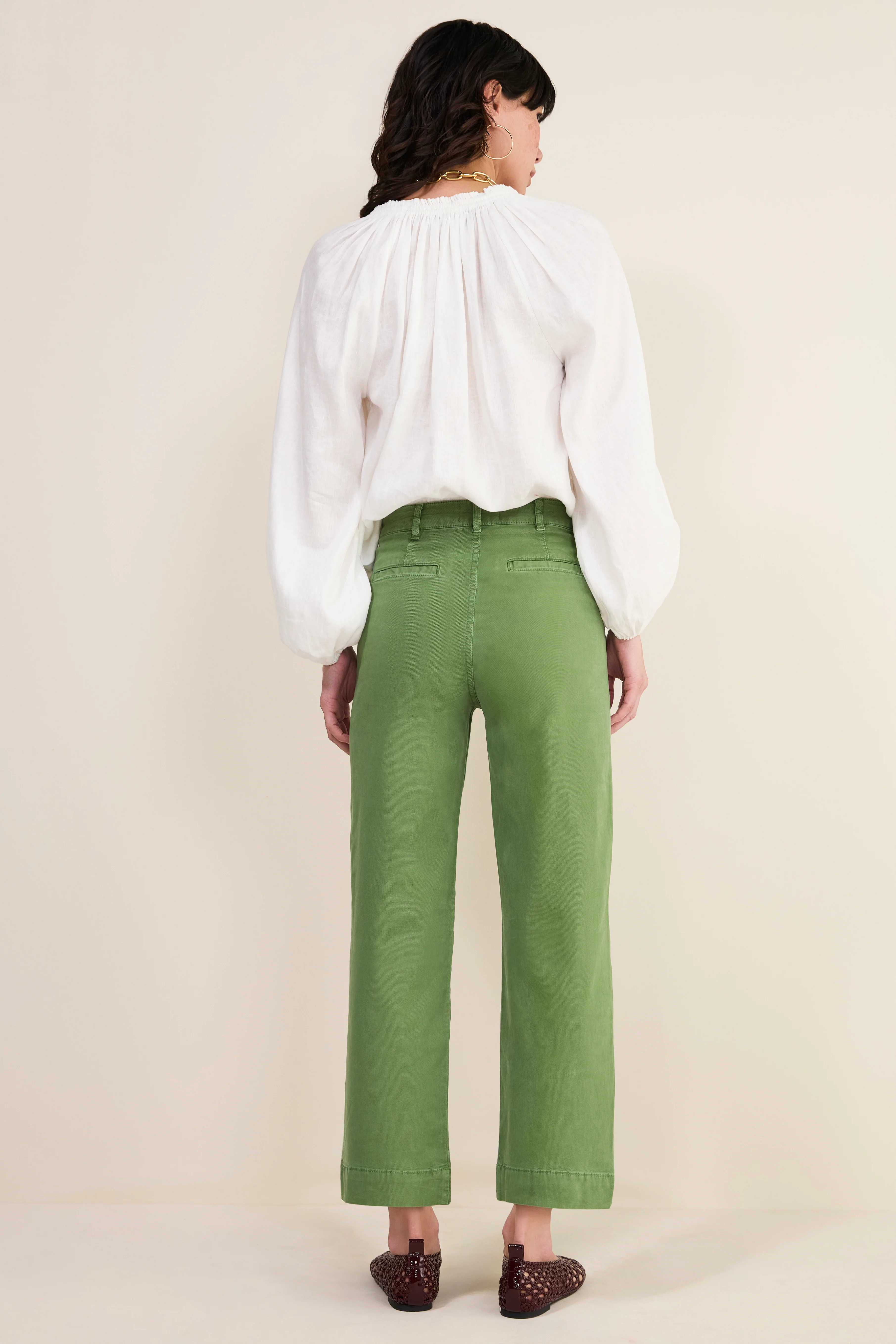 Marianne Chino Trouser - Olive - Image 3
