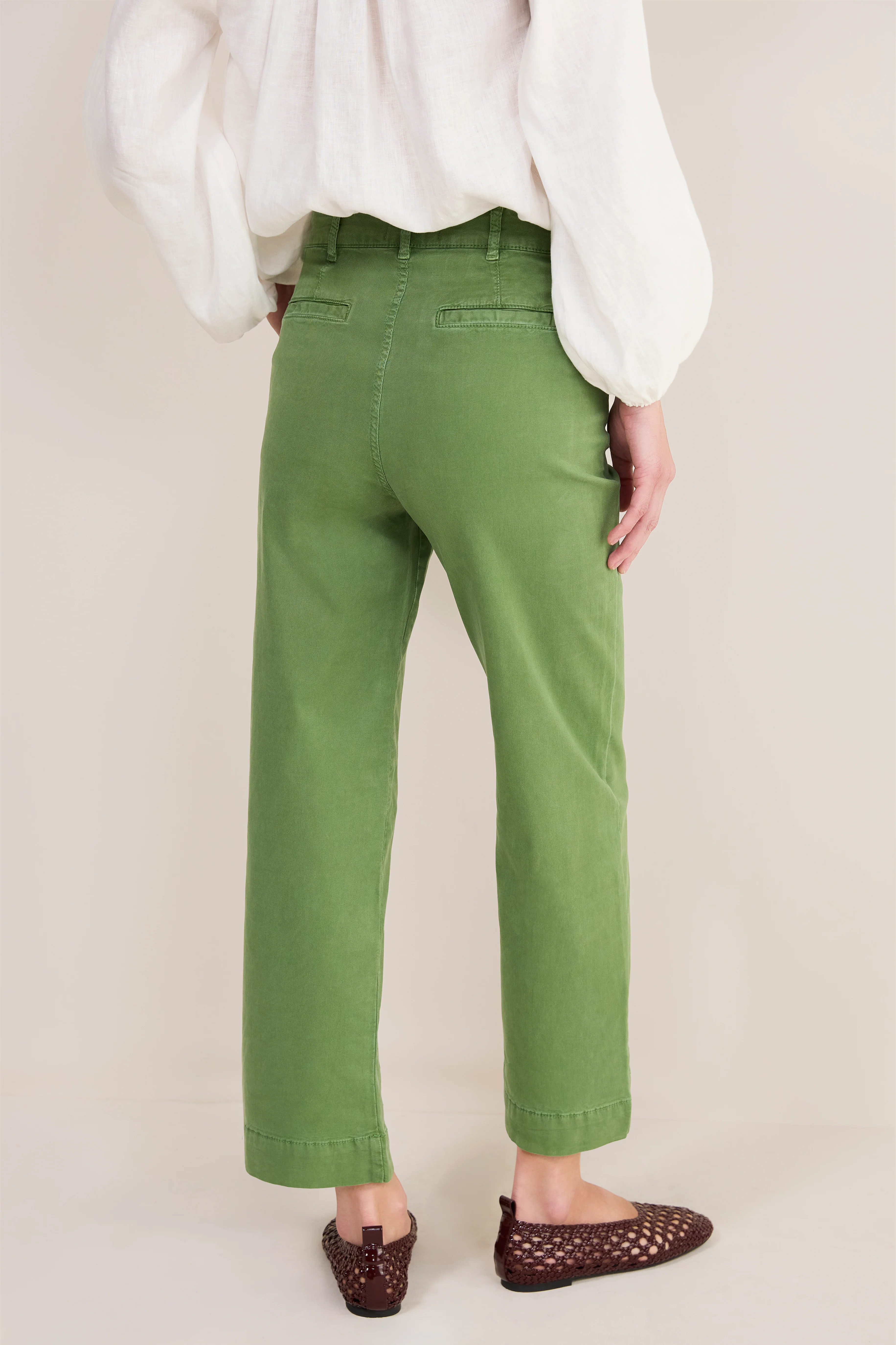 Marianne Chino Trouser - Olive - Image 5