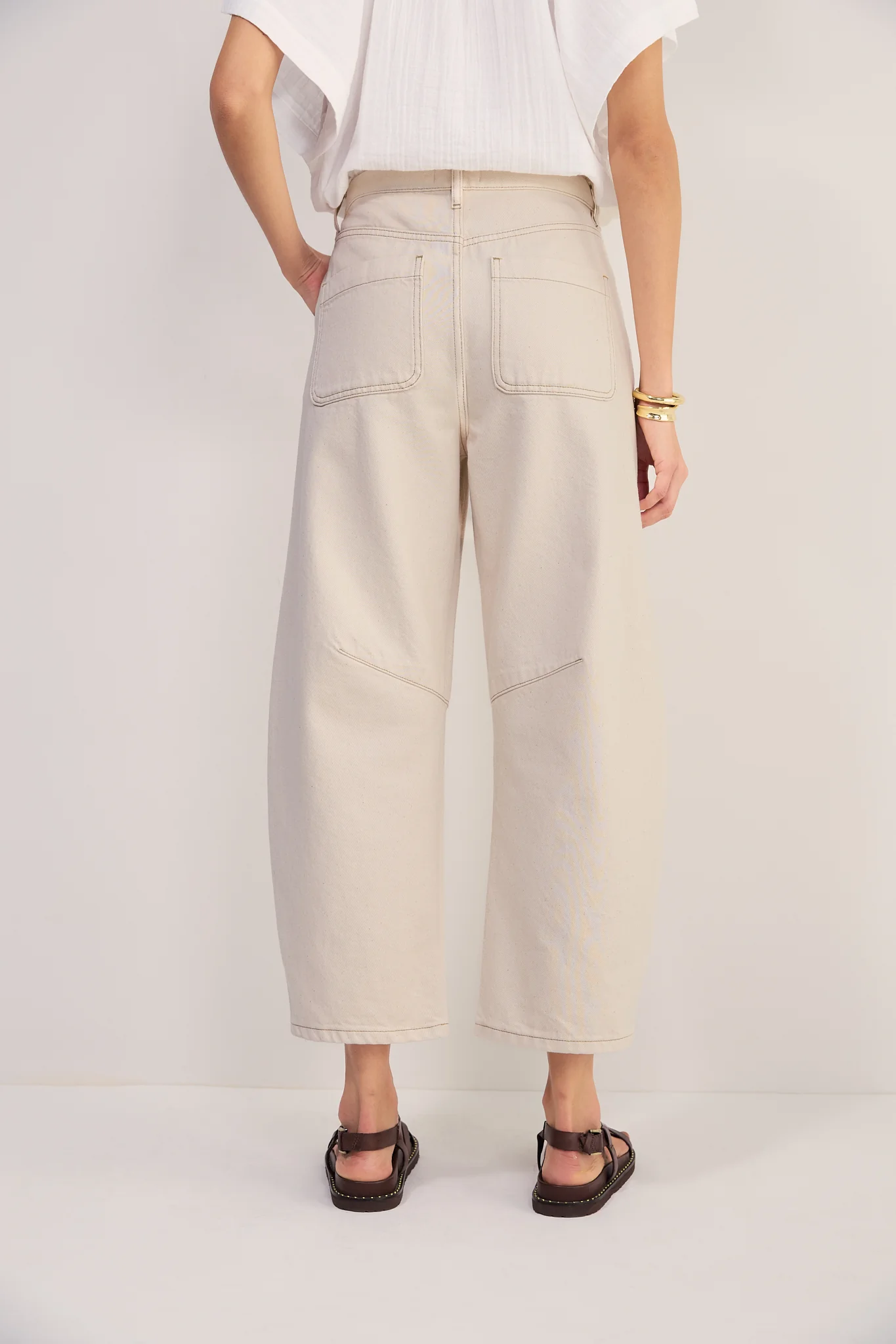 Maya Horseshoe Jean - Ecru - Image 3