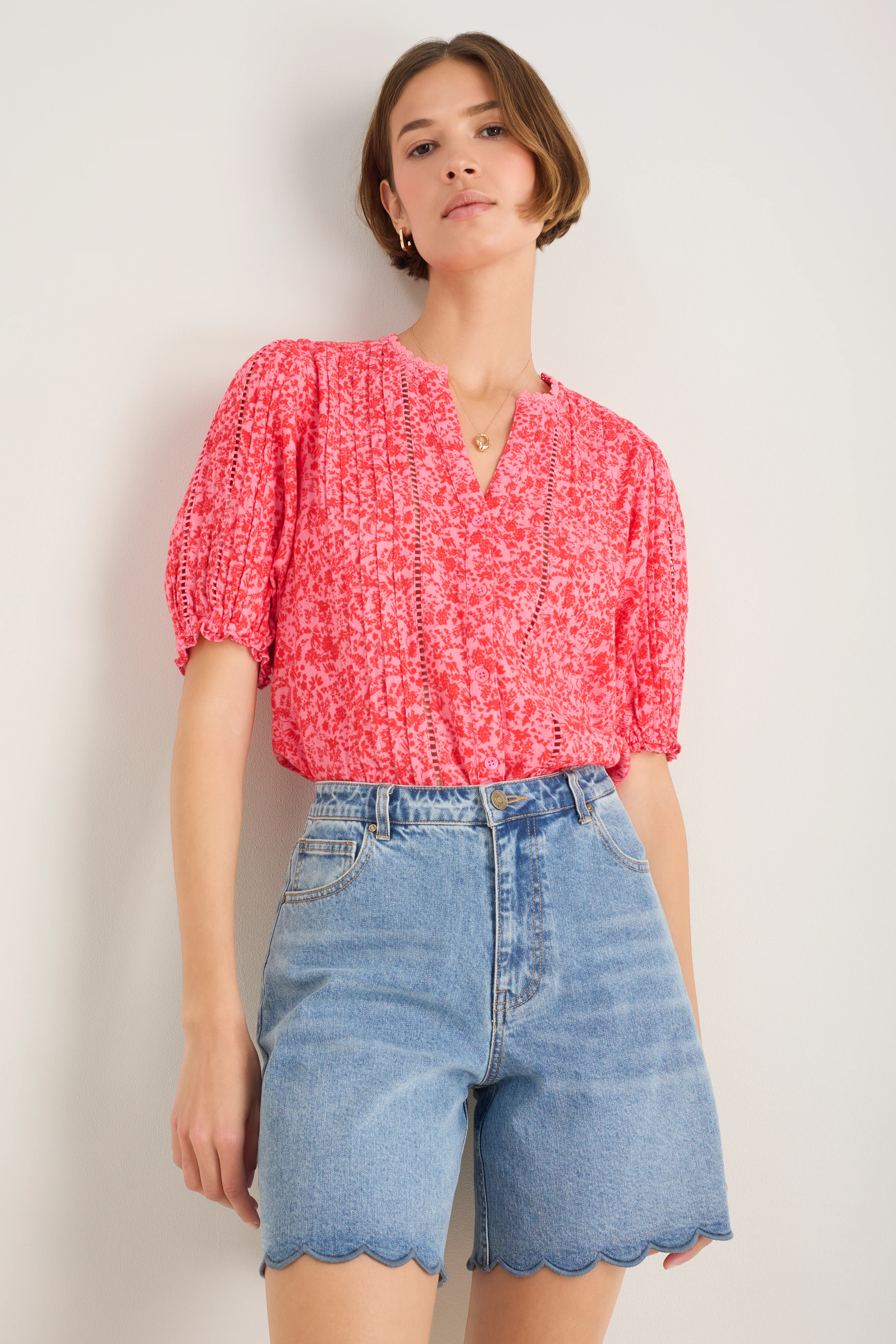 Melissa Blouse - Perfect Pink Daisy Floral - Image 5