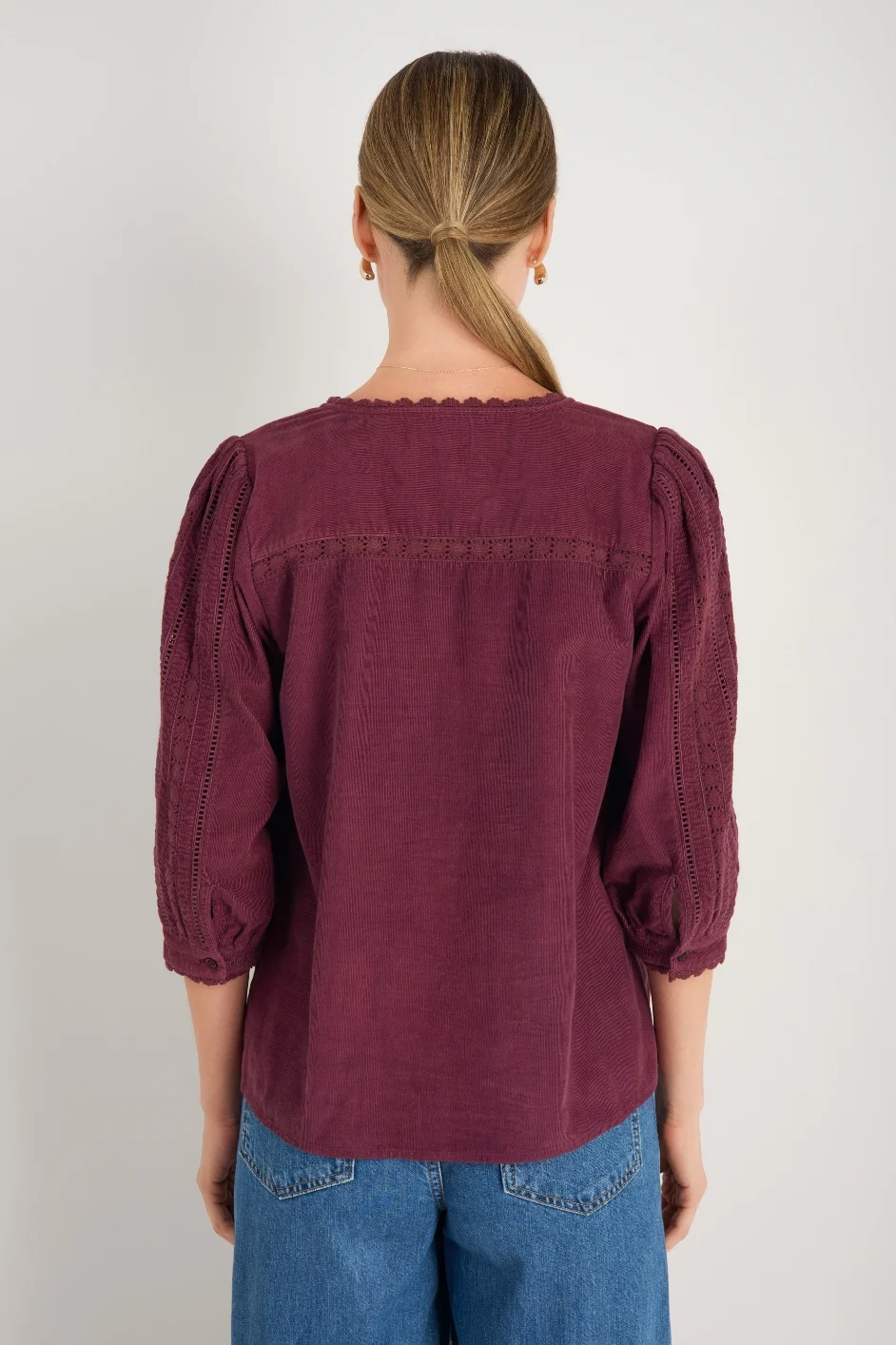 Melissa Cord Blouse - Deep Fig - Image 6