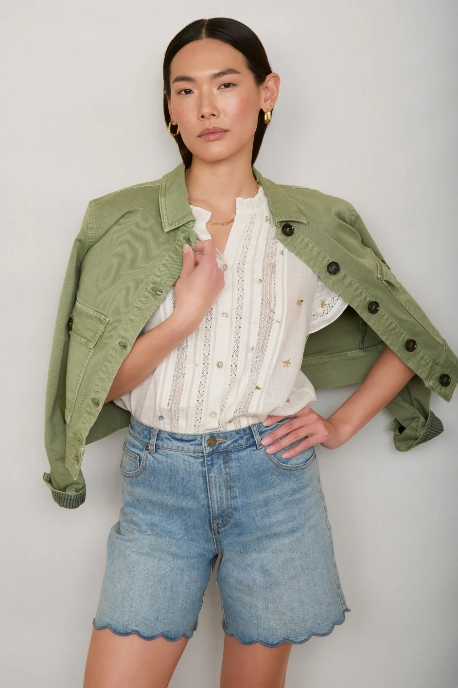 Melody Lace Top - Ivory Embroidered - Image 2