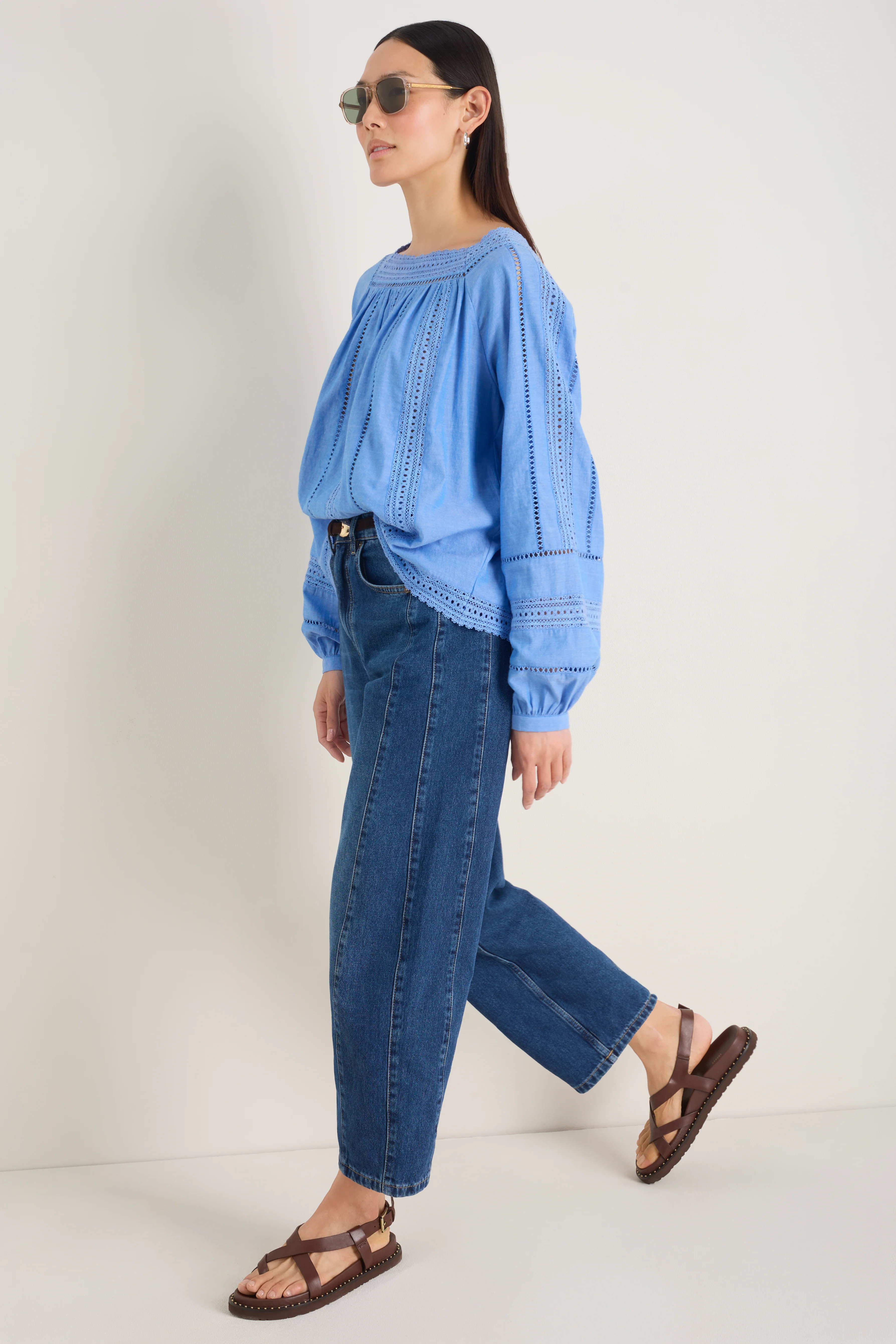 Melody Square Neck Top - Chambray Blue - Image 6