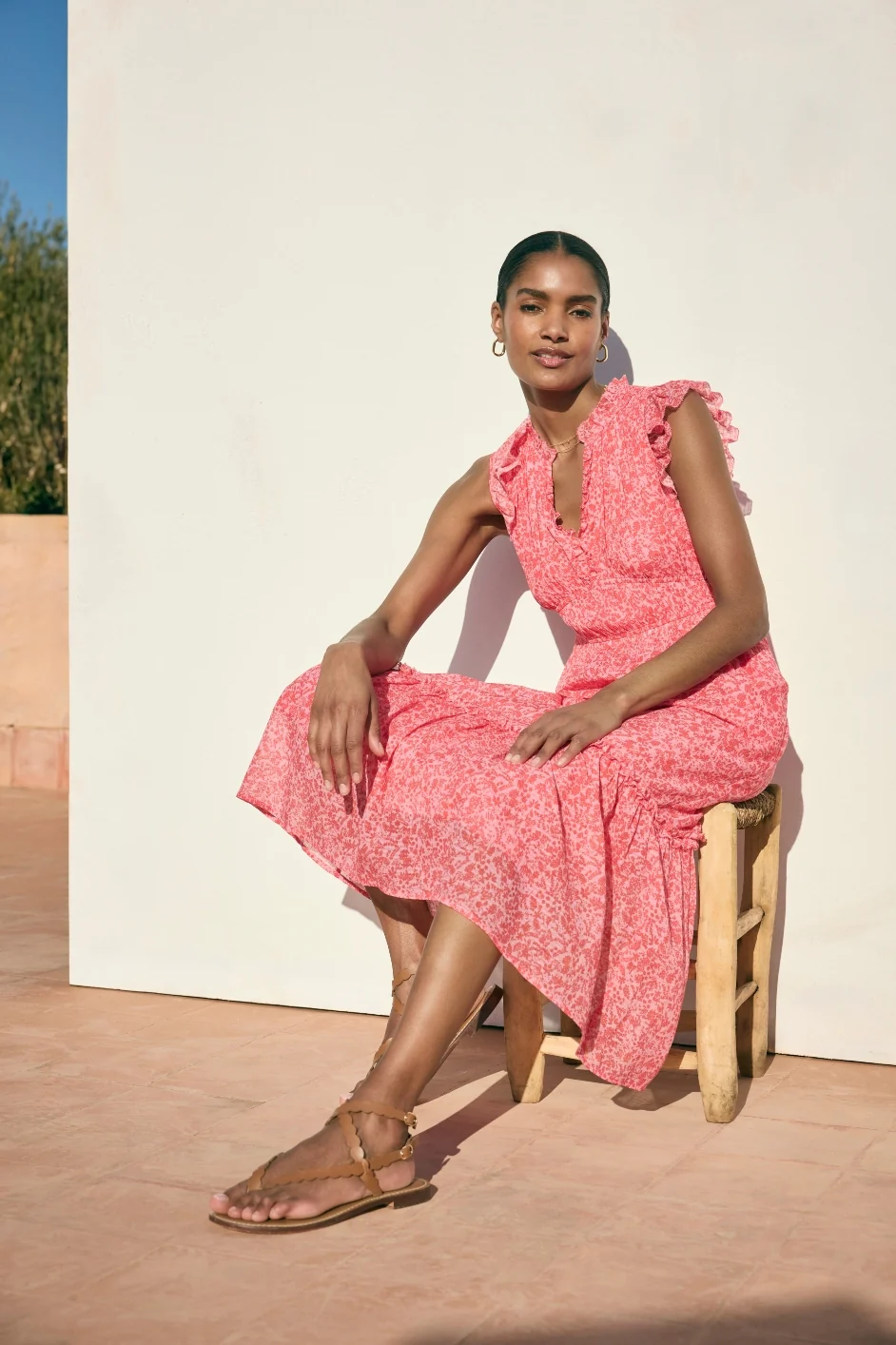 Miah Dress - Summer Pink Mono Floral - Image 3