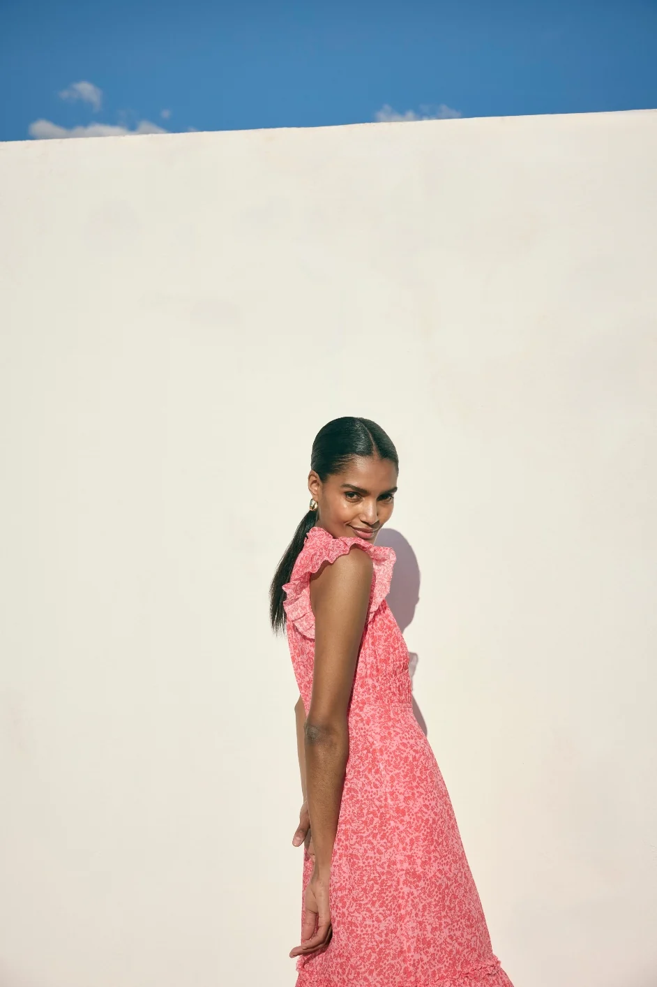 Miah Dress - Summer Pink Mono Floral - Image 5