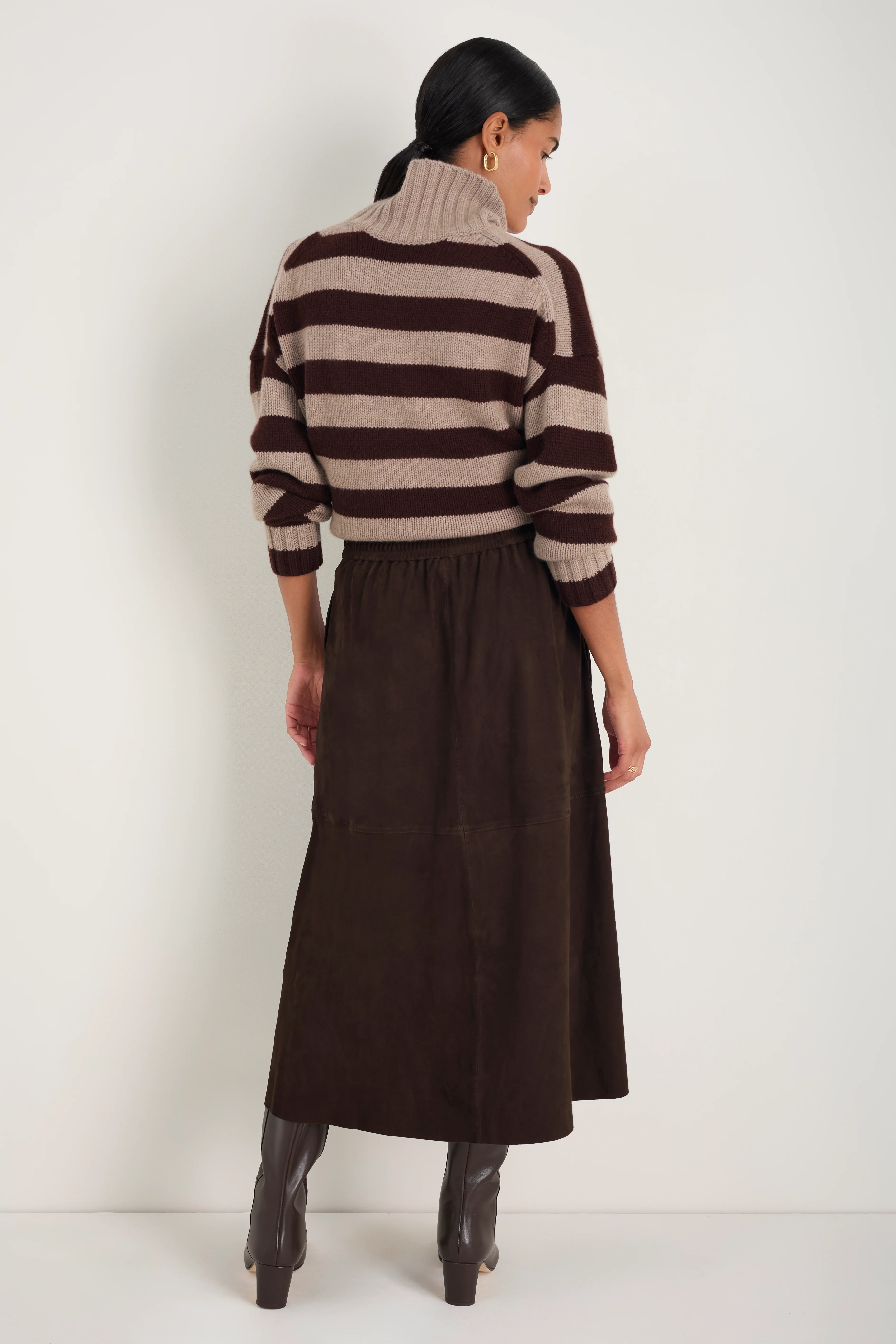 Mollie Suede Skirt - Cocoa - Image 3