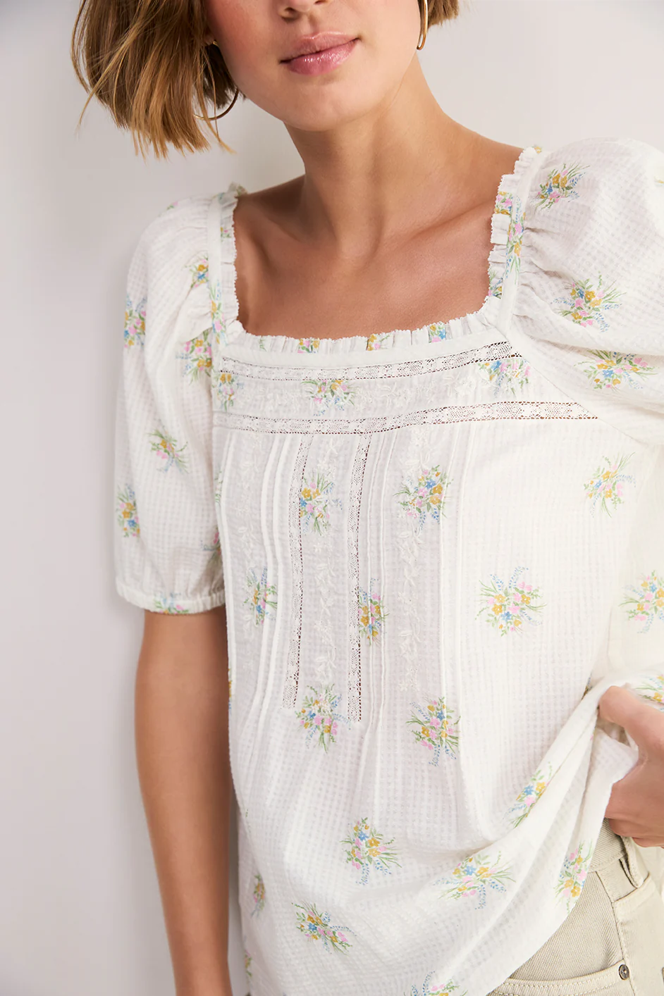 Narita Blouse - Ivory Floral Cluster - Image 2