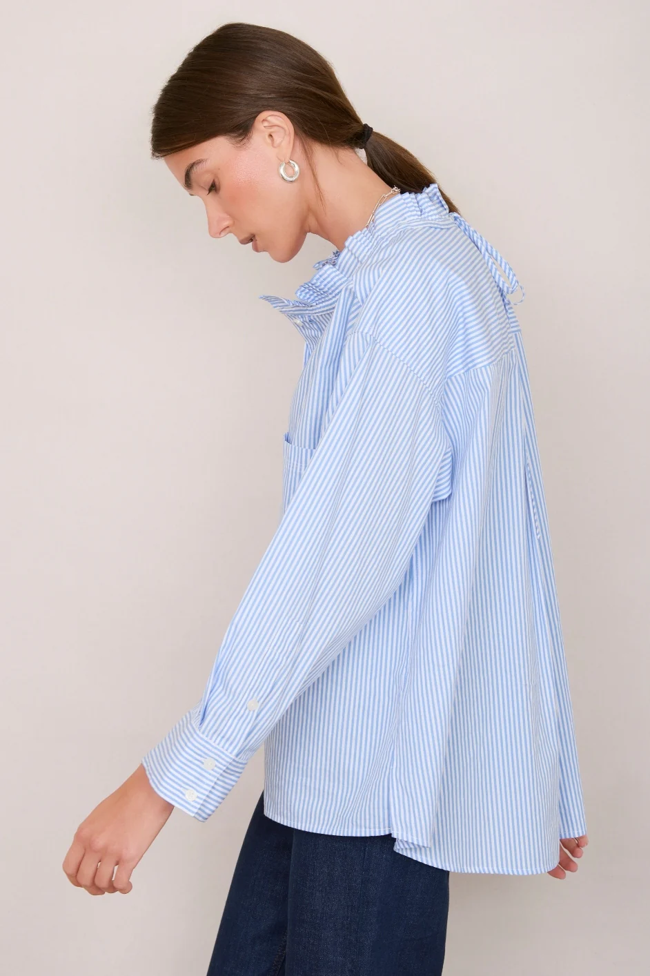 Odette Blouse - Blue/Ivory - Image 2