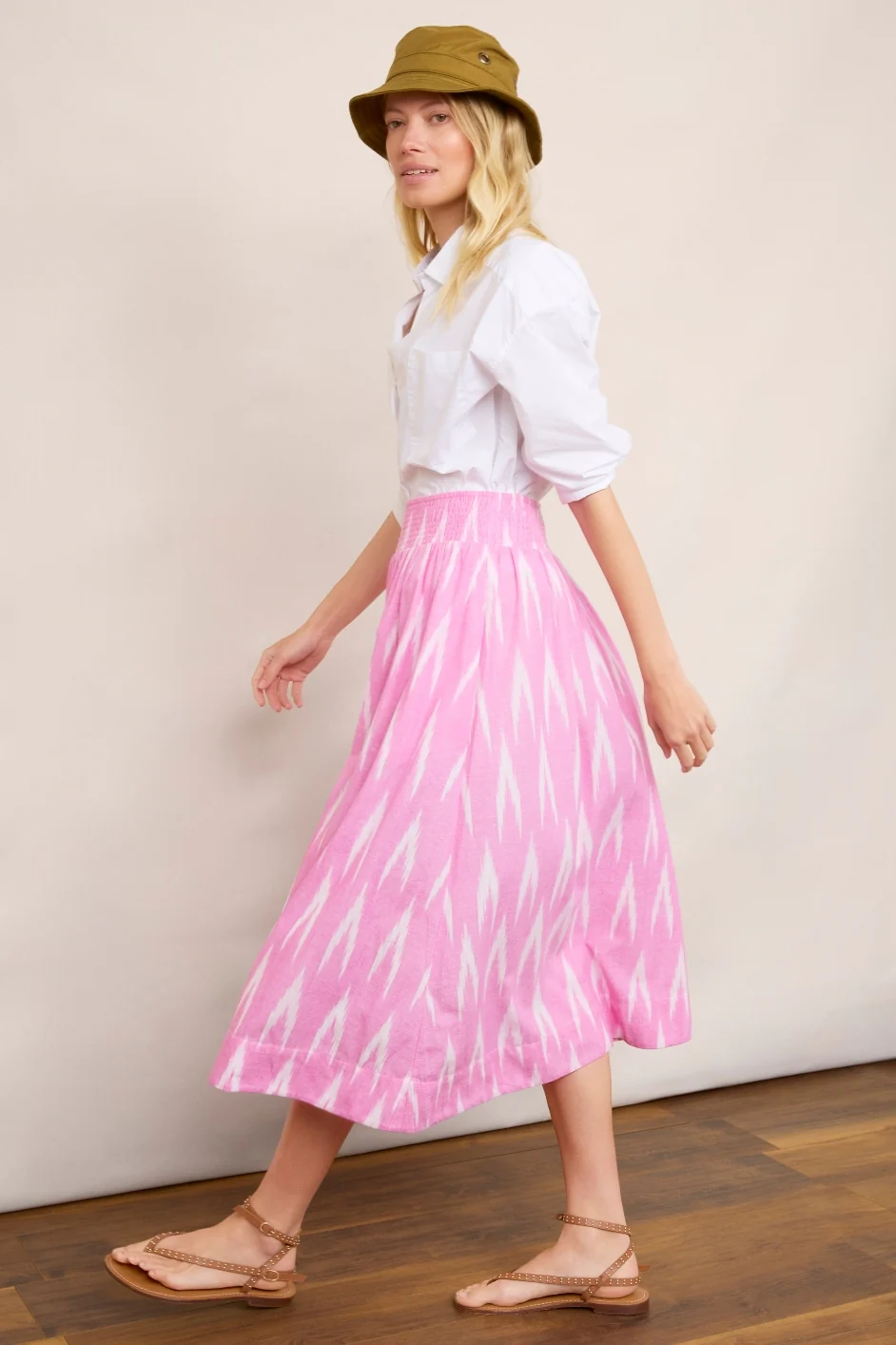 Ophelie Skirt - Pink Ikat - Image 4