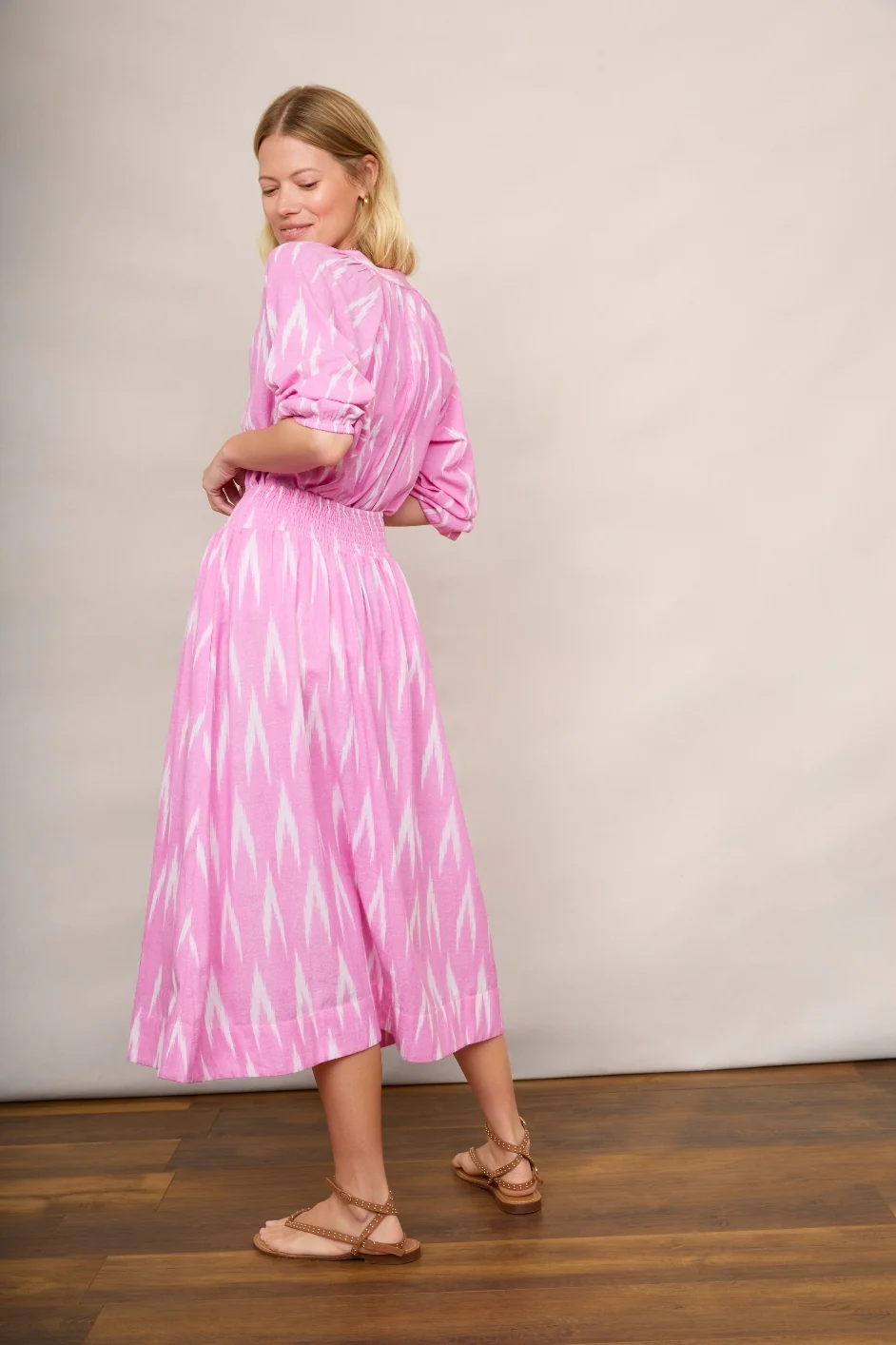 Ophelie Skirt - Pink Ikat - Image 6