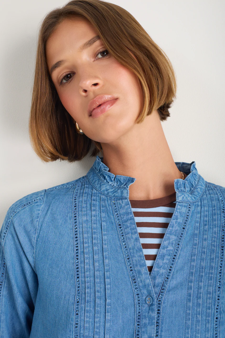 Otti Short Dress - Chambray - Image 4