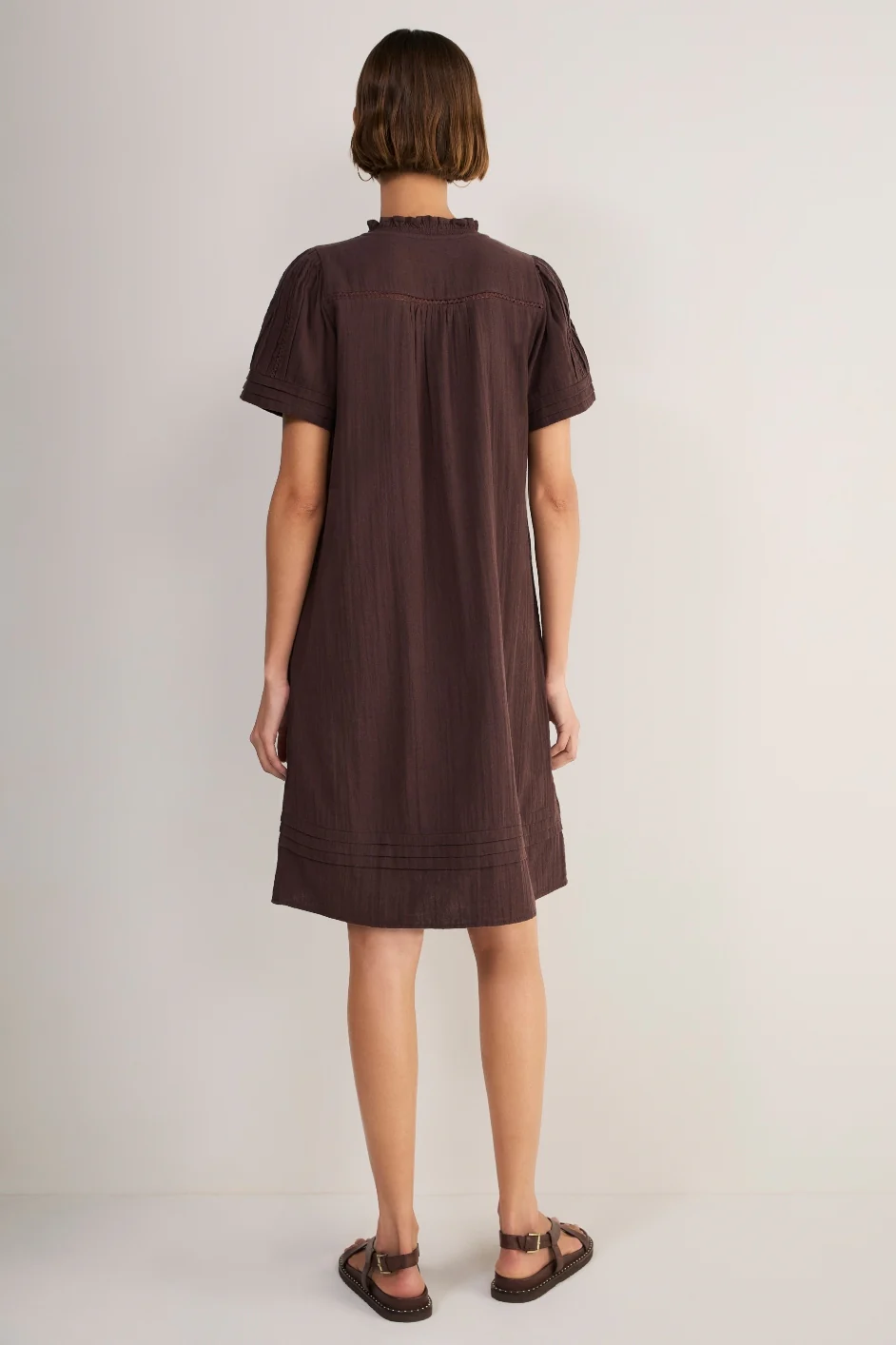 Otti Short Dress - Cocoa - Image 2