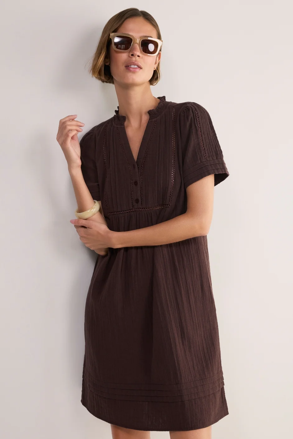 Otti Short Dress - Cocoa - Image 5