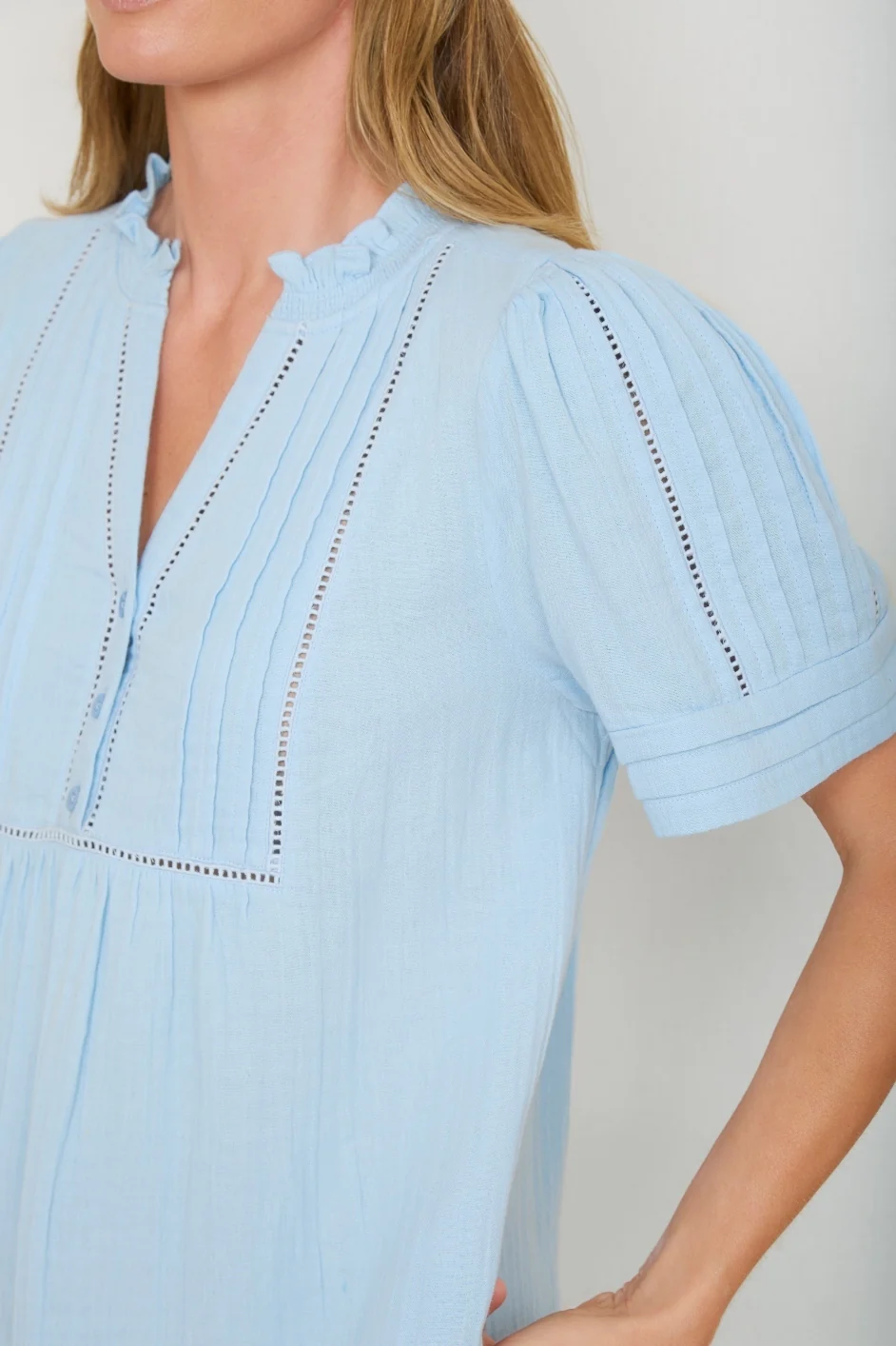 Otti Short Dress - Sky Blue - Image 2